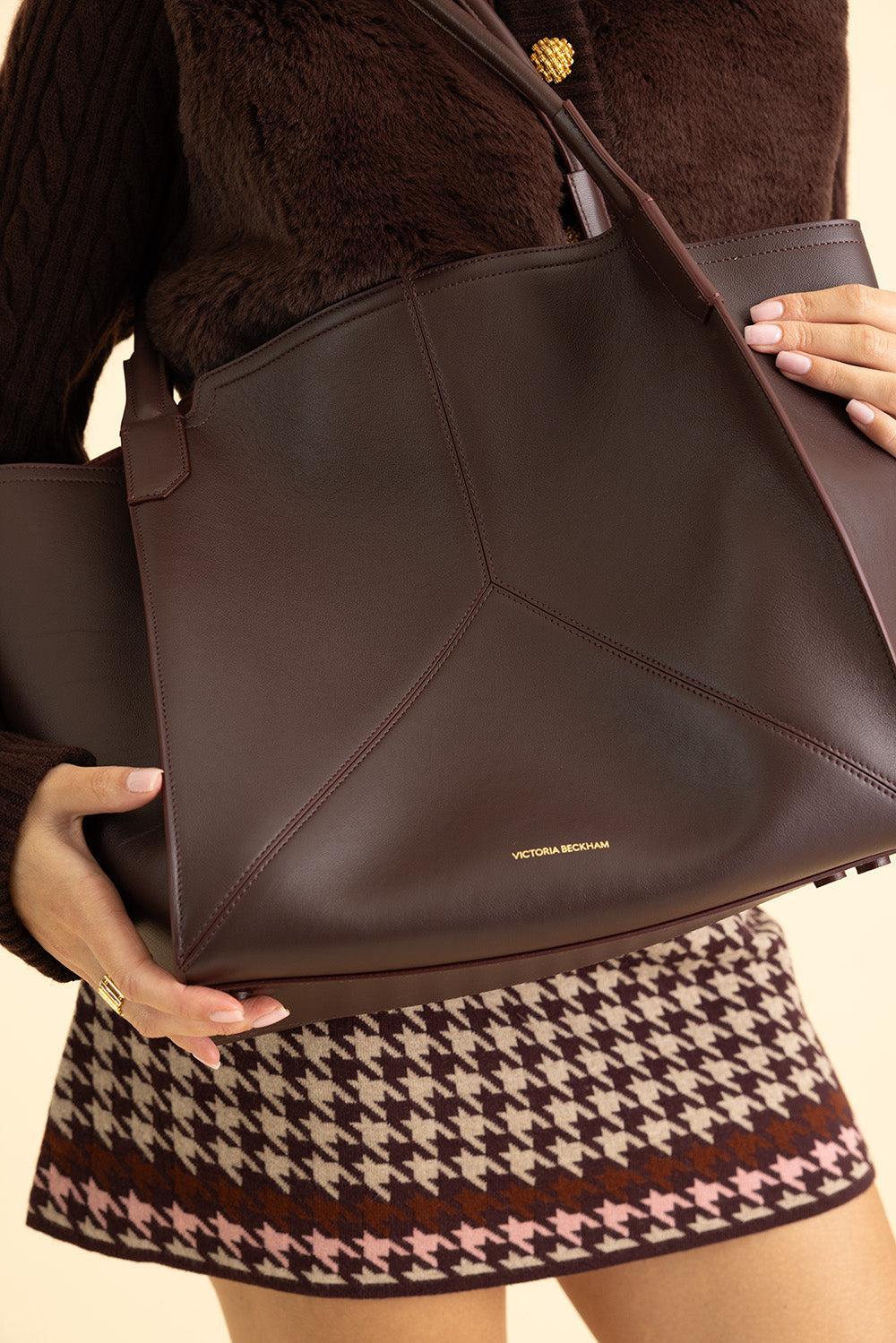 Small Victoria Tote - Burgundy-BURGUNDY-HANDBAGTOTES-VICTORIA BECKHAM