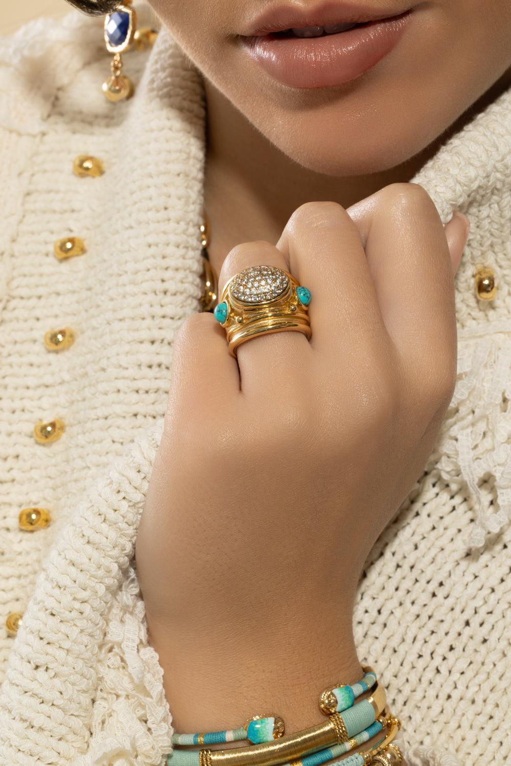 Zircone Turquoise Simone Ring-WHITE-6.5-JEWELRYBOUTIQUERING-GAS BIJOUX