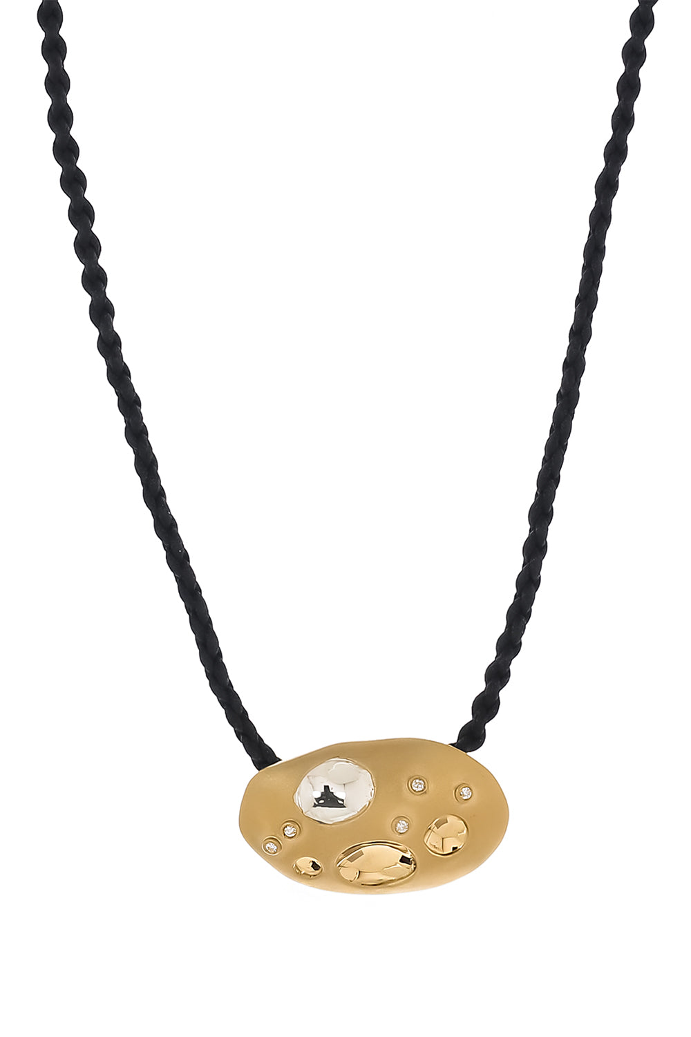 Diamond Rocks Flinstones Pendant Necklace