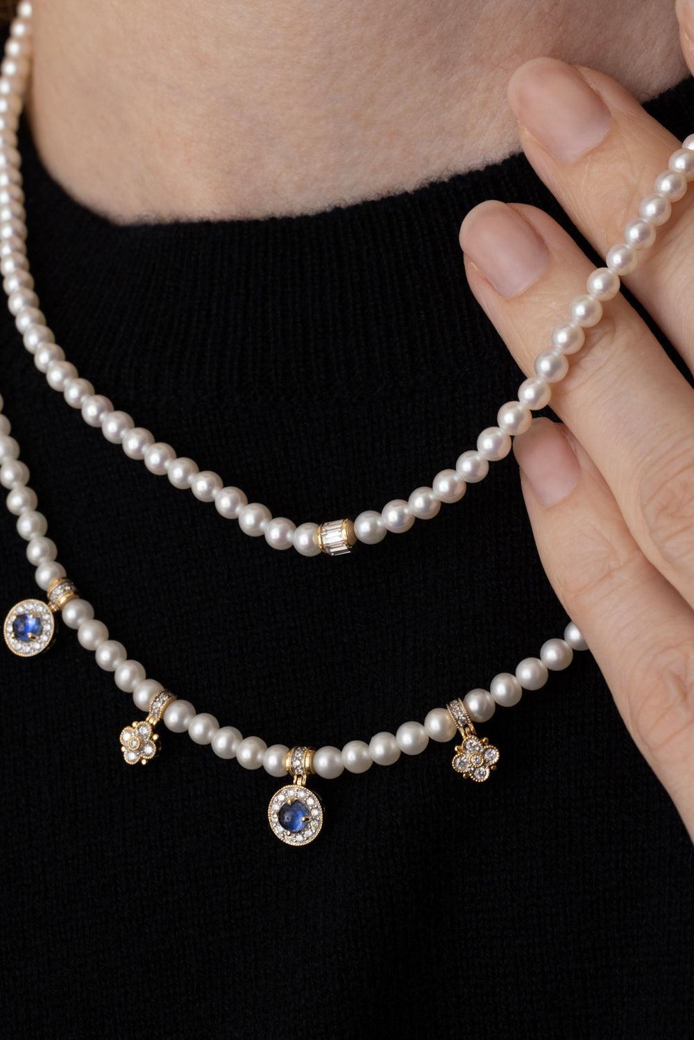 Diamond Pearl Kyoto Necklace-YELLOW GOLD-JEWELRYFINE JEWELNECKLACE O-MOKSH