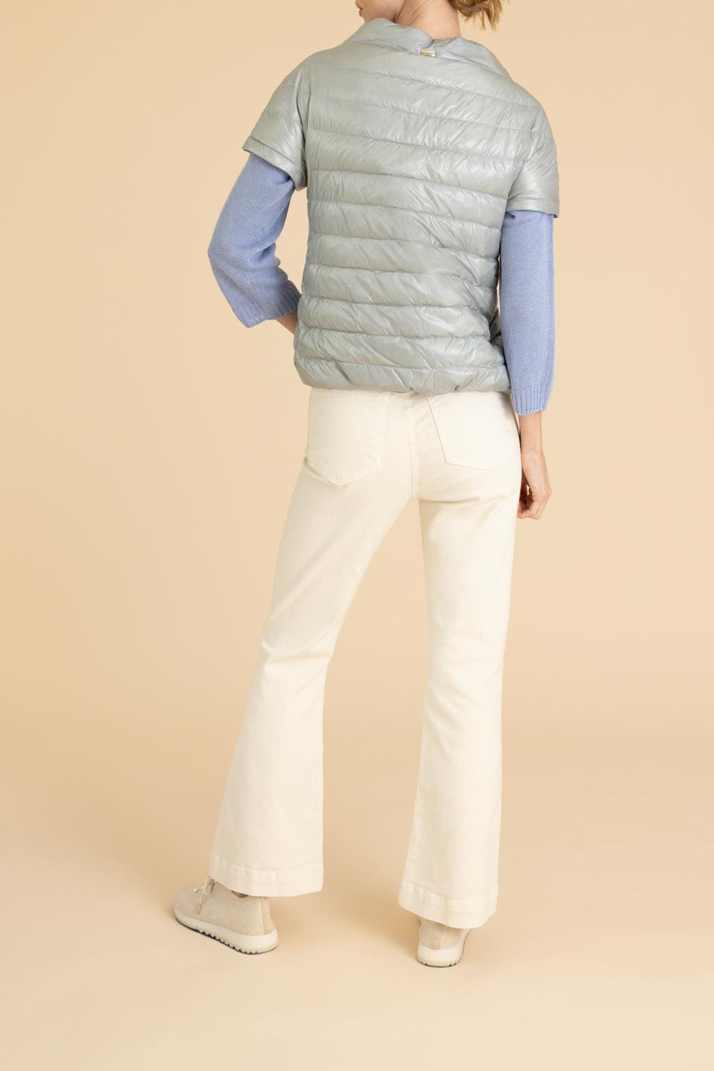 Iconico Emilia Cap Sleeve - Blue Grey-LIGHT BLUE-38-CLOTHINGJACKETCASUAL-HERNO