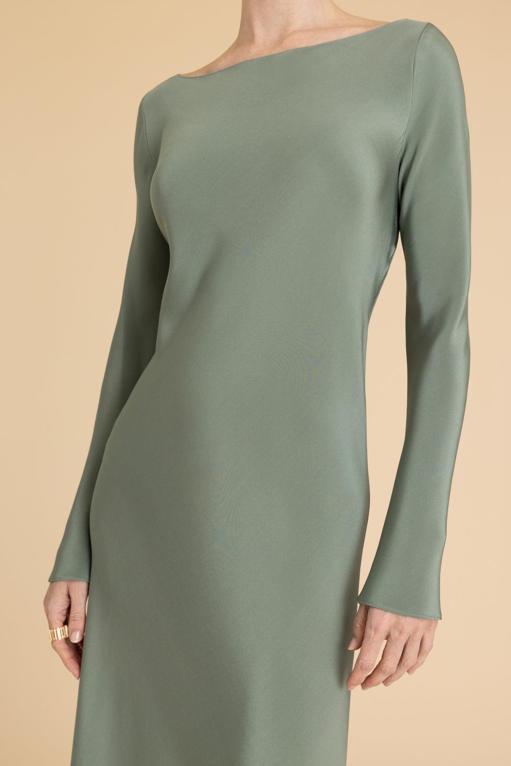 Boat Neck Dress - Jade-JADE-S-CLOTHINGDRESSCASUAL-PETER COHEN