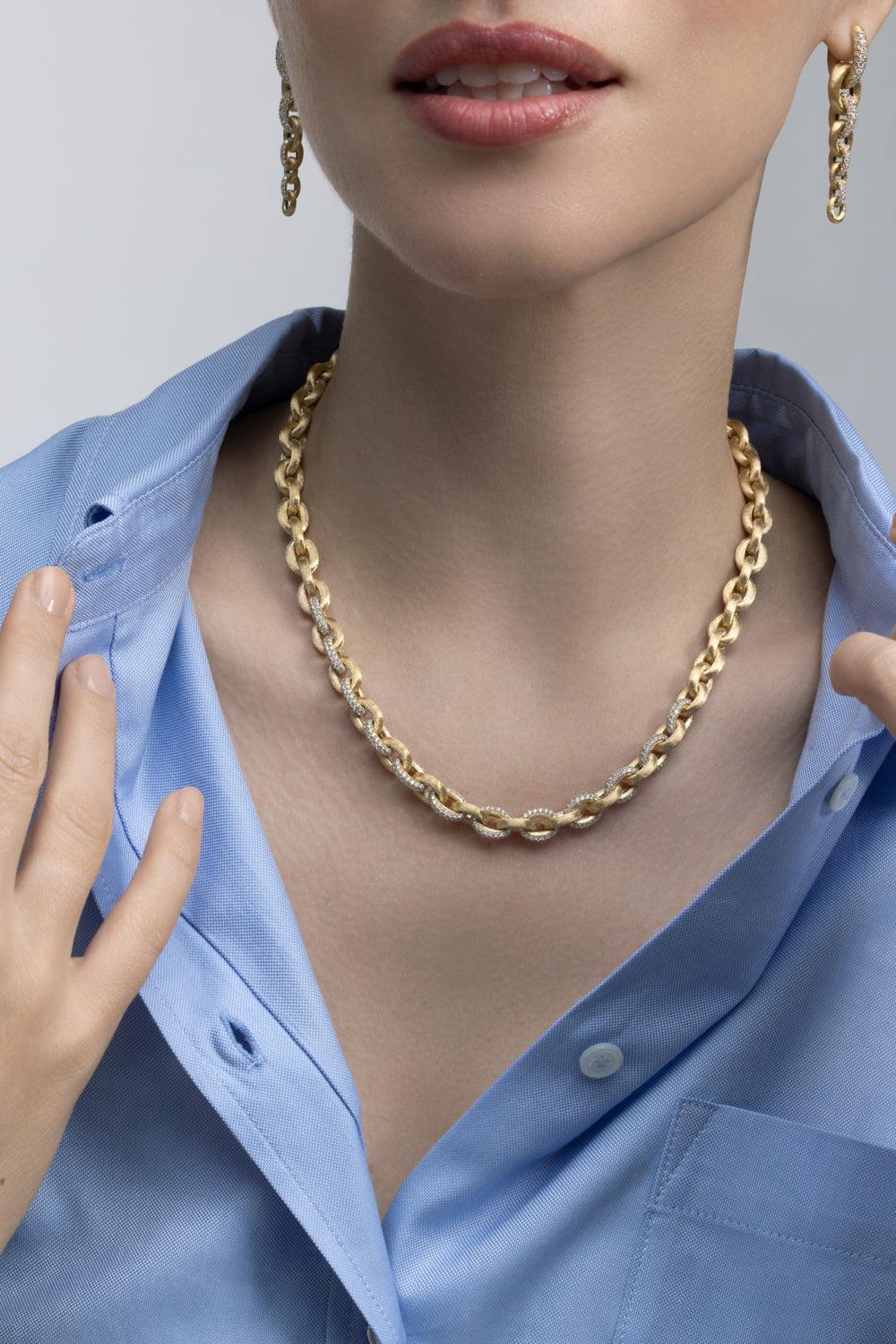 Diamond Libera Aura Chain Necklace-YELLOW GOLD-JEWELRYFINE JEWELNECKLACE O-NANIS