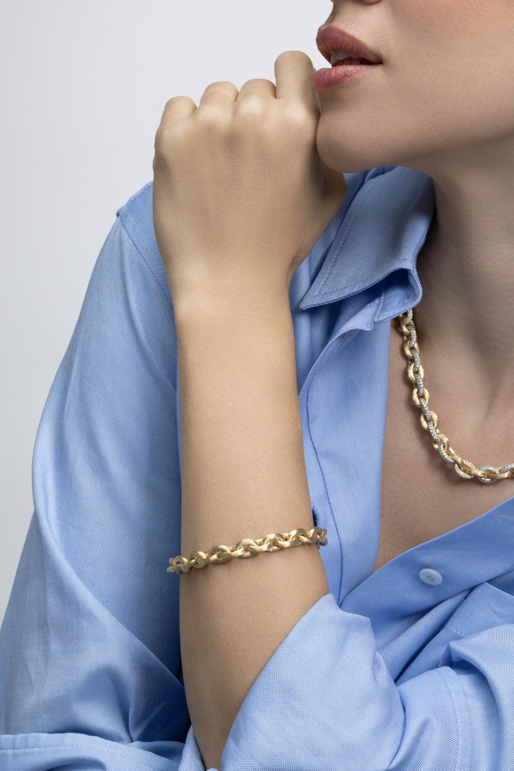Libera Aura Link Bracelet-YELLOW GOLD-JEWELRYFINE JEWELBRACELET O-NANIS