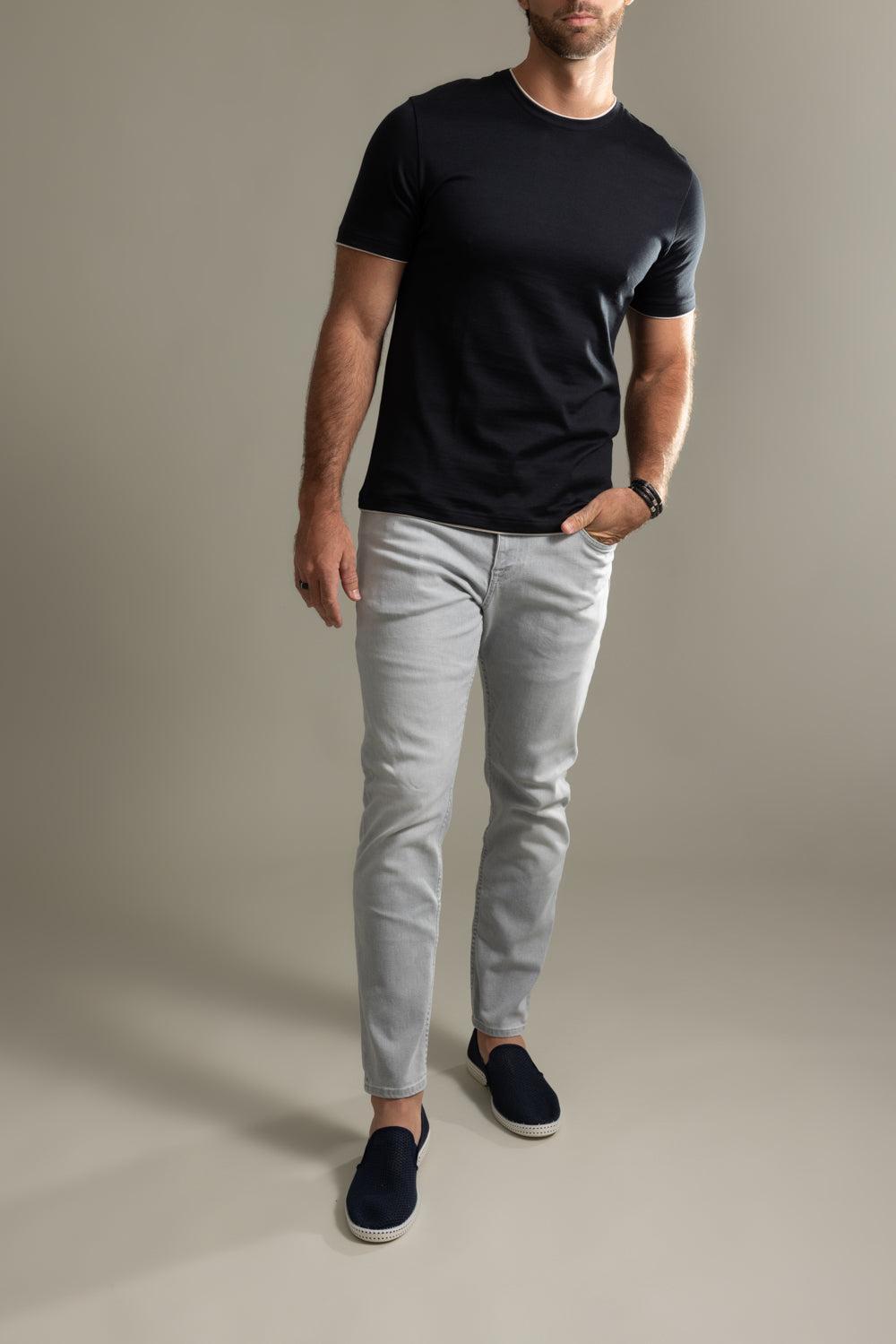 5 Pocket Pant - Gray Denim-GRAY-30-MENSCLOTHINGPANTS-ELEVENTY