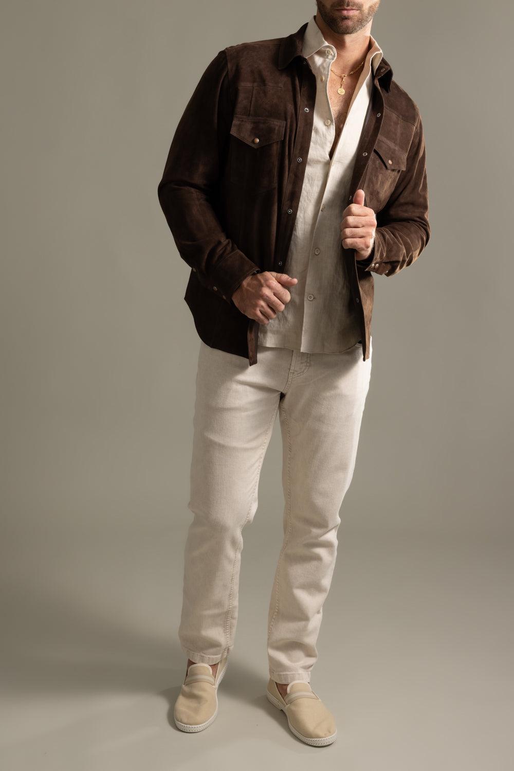 Texas Shirt - Brown-BROWN-48-MENSCLOTHINGSHIRT-ELEVENTY