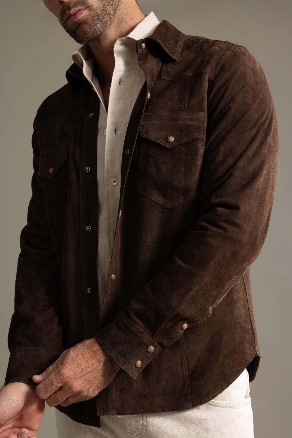 Texas Shirt - Brown-BROWN-48-MENSCLOTHINGSHIRT-ELEVENTY