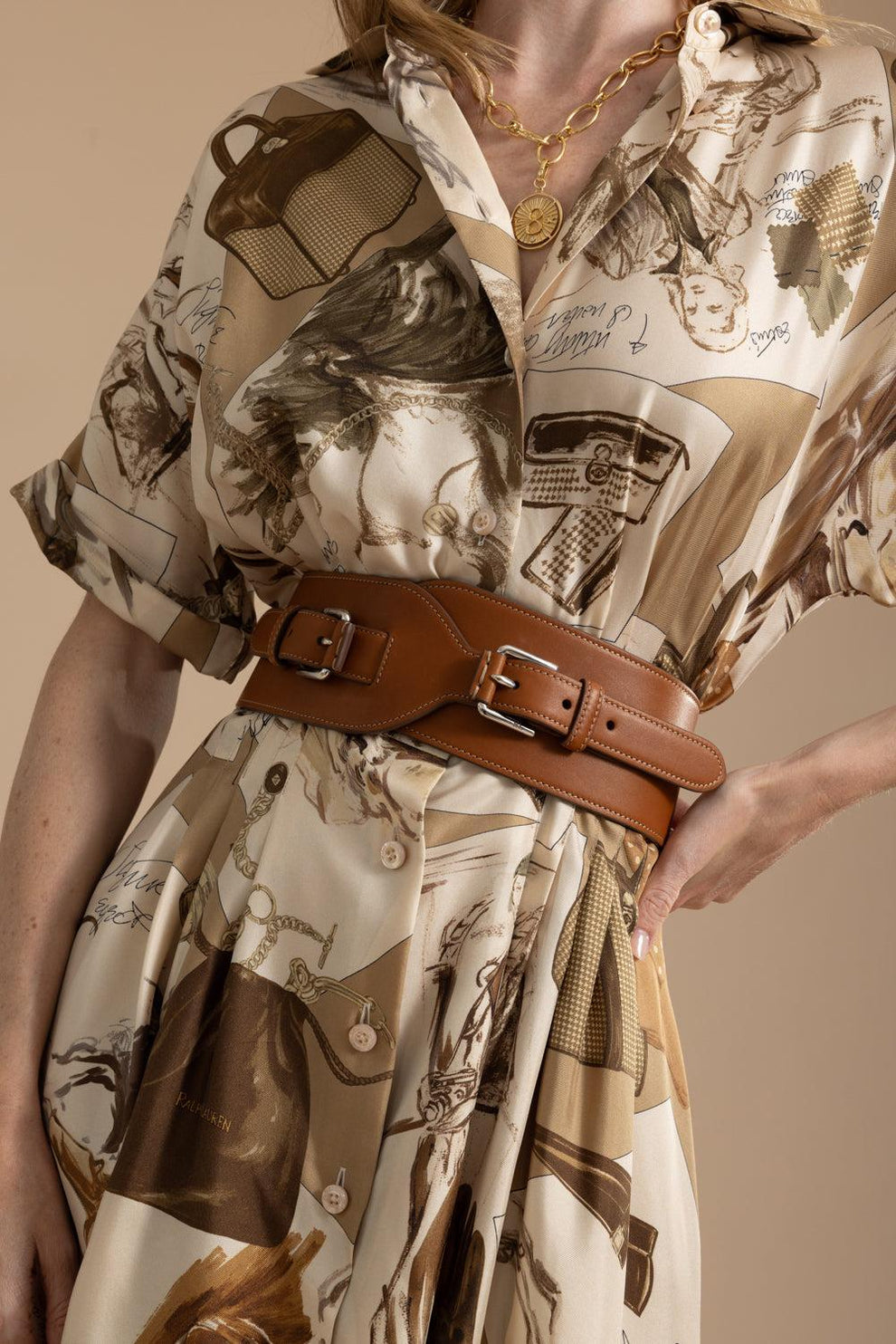 Double-Buckle Wide Waist Belt | RALPH LAUREN – Marissa  display picture 1