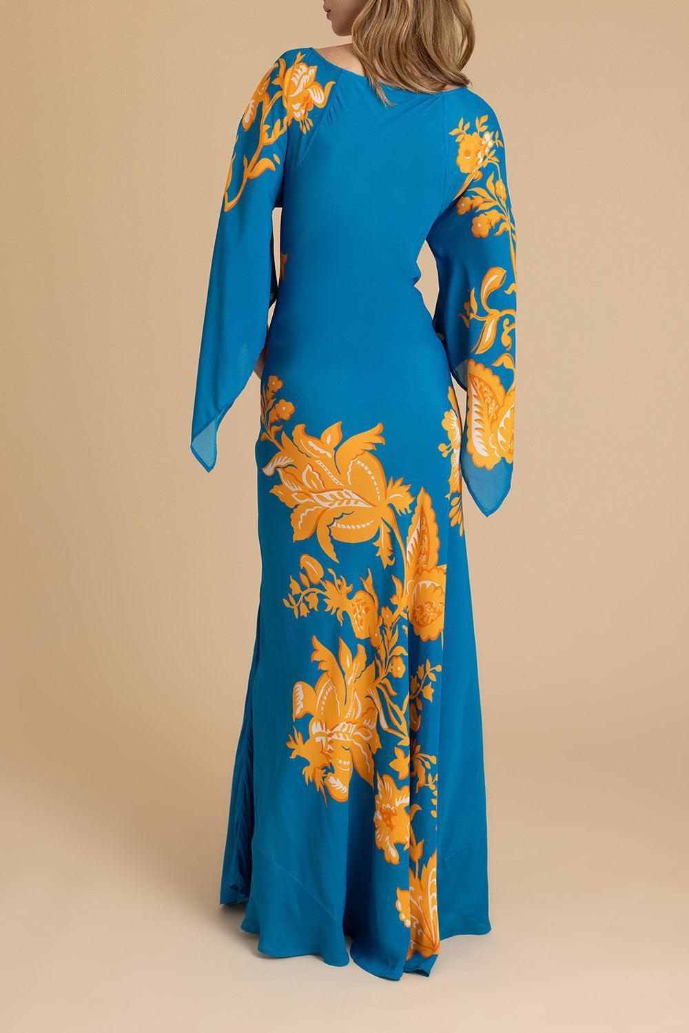 Printed Beach Maxi Dress-PRNTBLUE-38-CLOTHINGDRESSCASUAL-ETRO