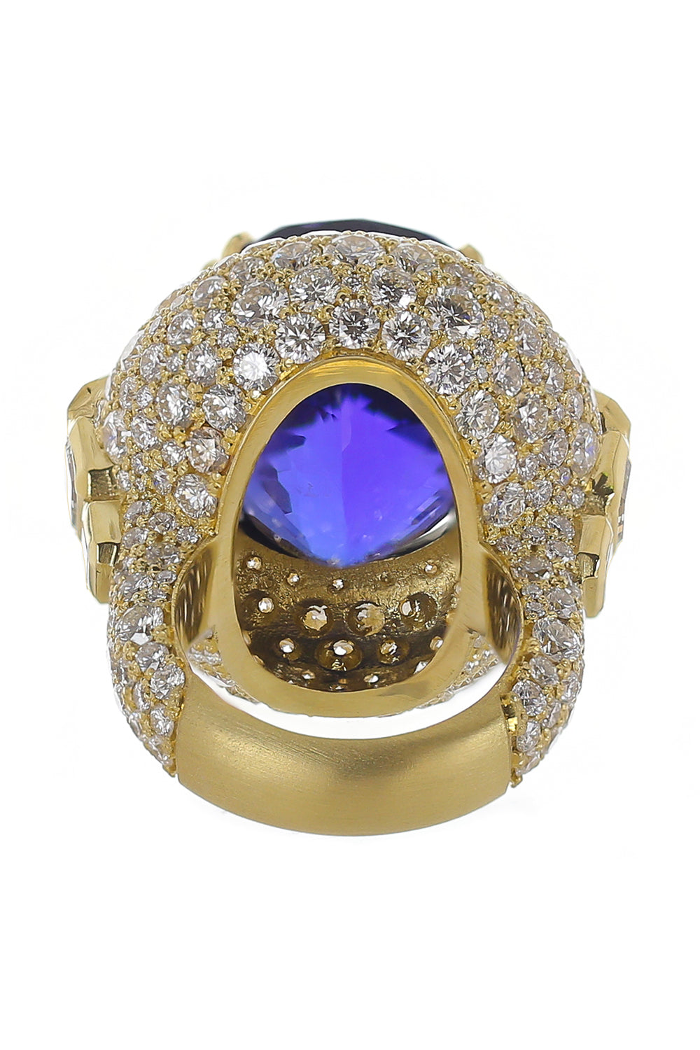 Tanzanite Diamond Halo Ring