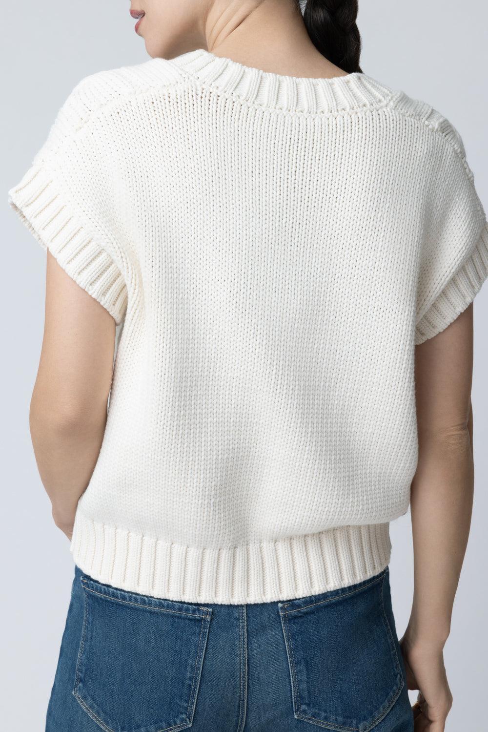  Knit Waistcoat-CREAM-XS-CLOTHINGTOPKNITS-MAX MARA 