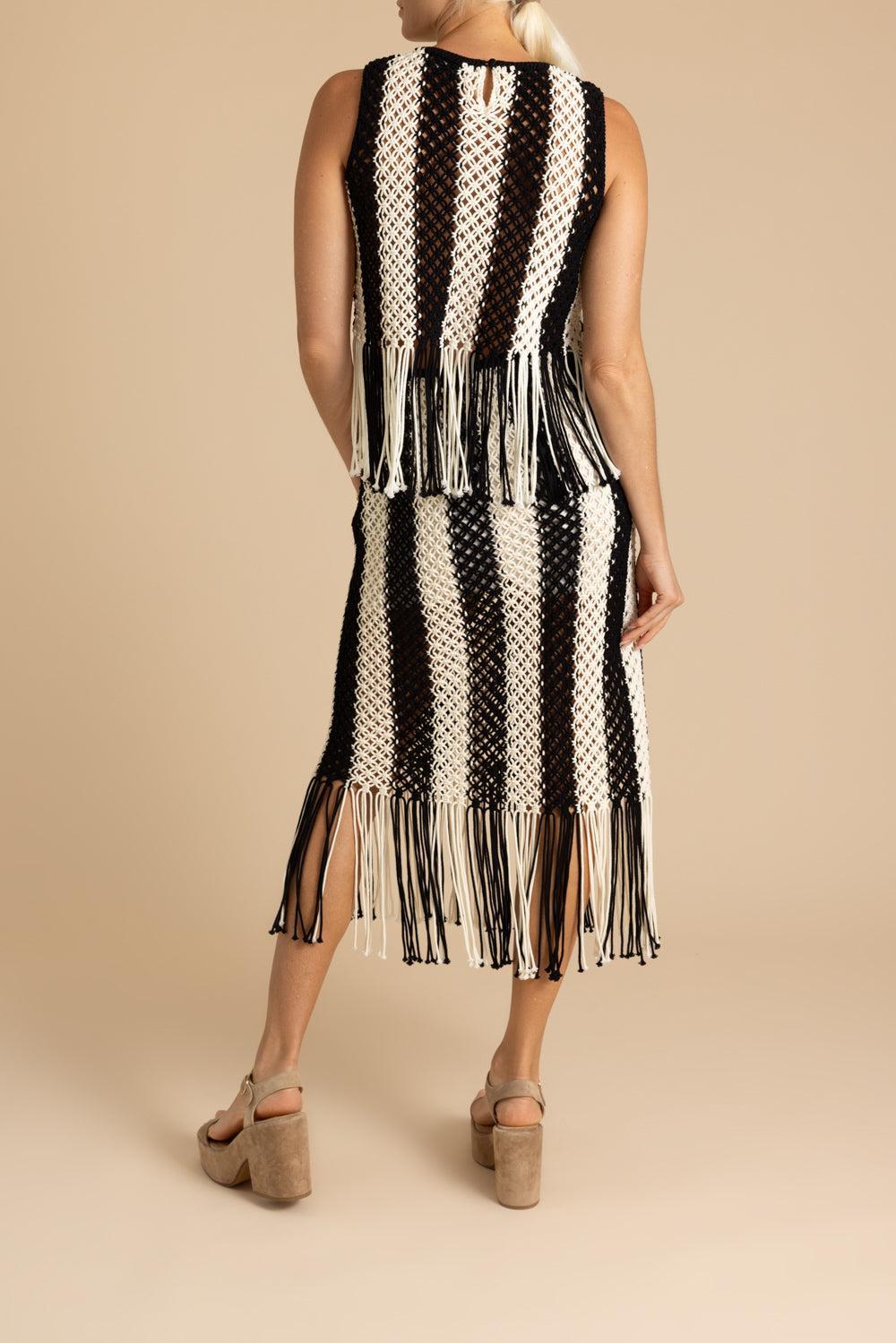 Wanderlust Macrame Maxi Skirt-STRIPE-0-CLOTHINGSKIRTMAXI-ZIMMERMANN