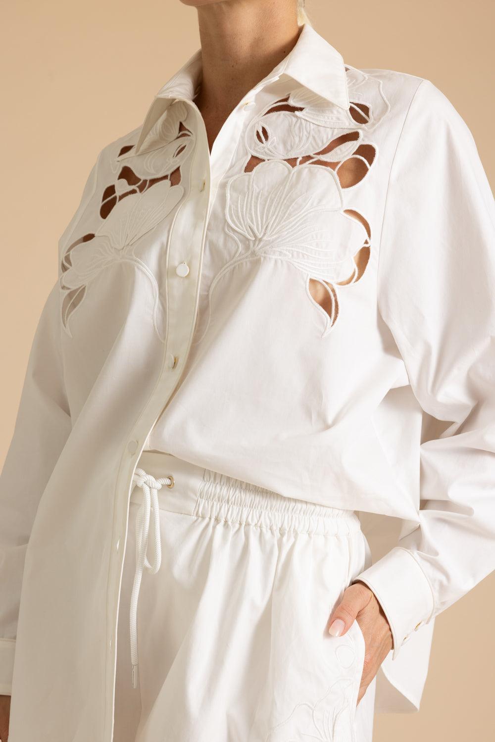 Daylight Embroidered Shirt-WHITE-0-CLOTHINGTOPBLOUSE-ZIMMERMANN