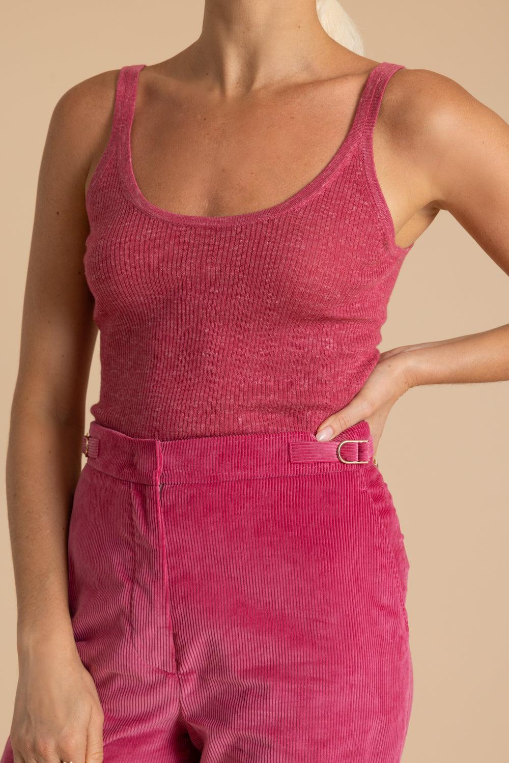 Cinxia Tank-FUCHSIA-XS-CLOTHINGTOPTANK-GABRIELA HEARST