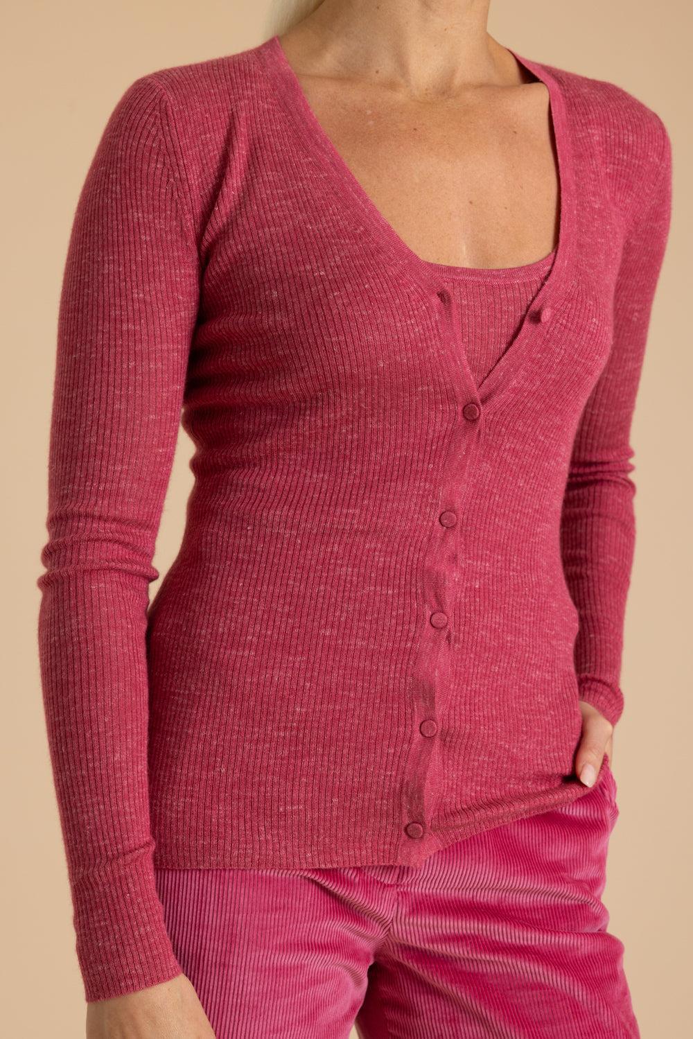 Aiste Cardigan-FUCHSIA-XS-CLOTHINGTOPCARDIGAN-GABRIELA HEARST