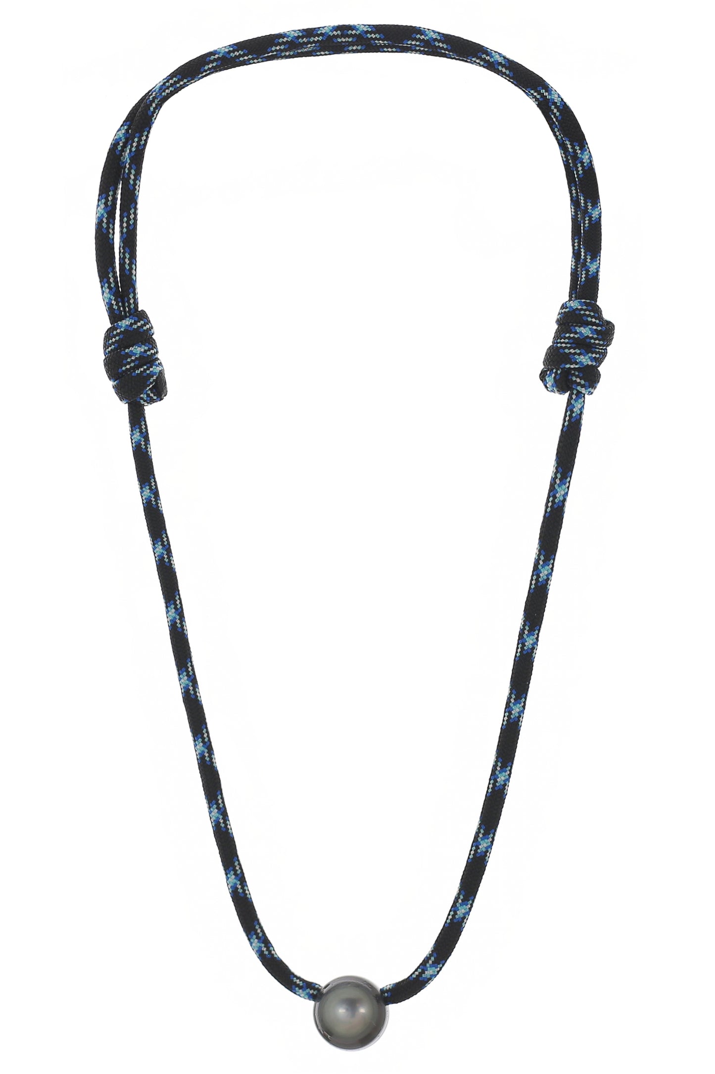 Gray Pearl Black Cord Necklace-ROSE GOLD-JEWELRYFINE JEWELNECKLACE O-DEZSO BY SARA BELTRAN