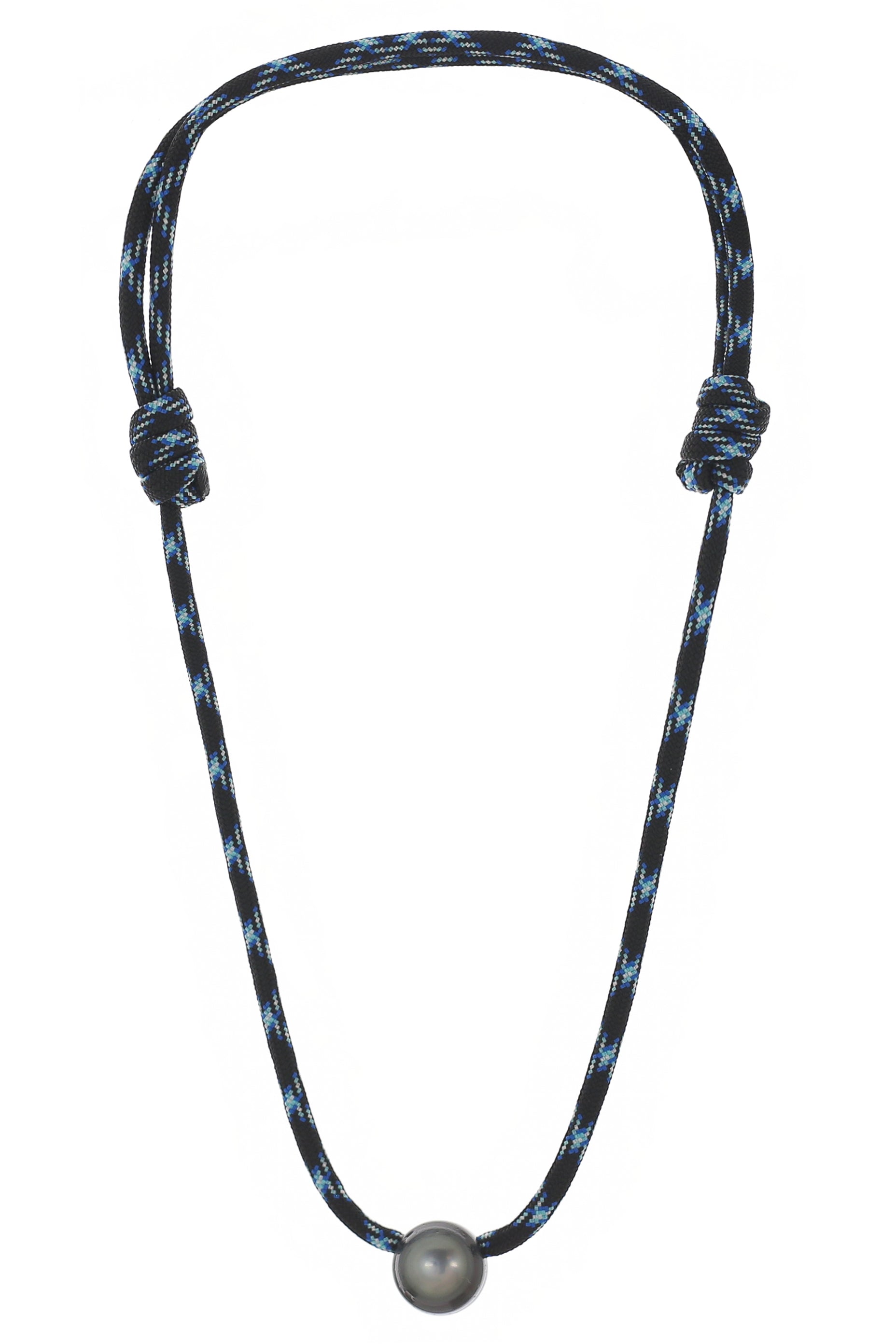 Gray Pearl Black Cord Necklace-ROSE GOLD-JEWELRYFINE JEWELNECKLACE O-DEZSO BY SARA BELTRAN