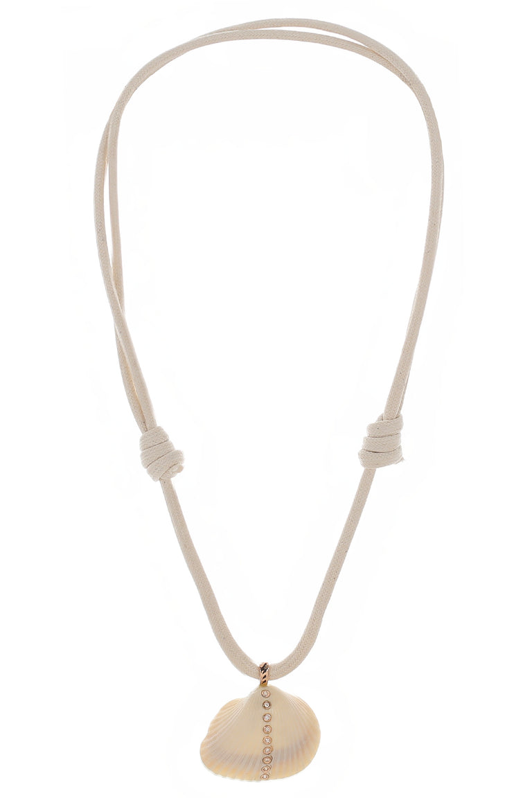 Diamond Line Shell Necklace