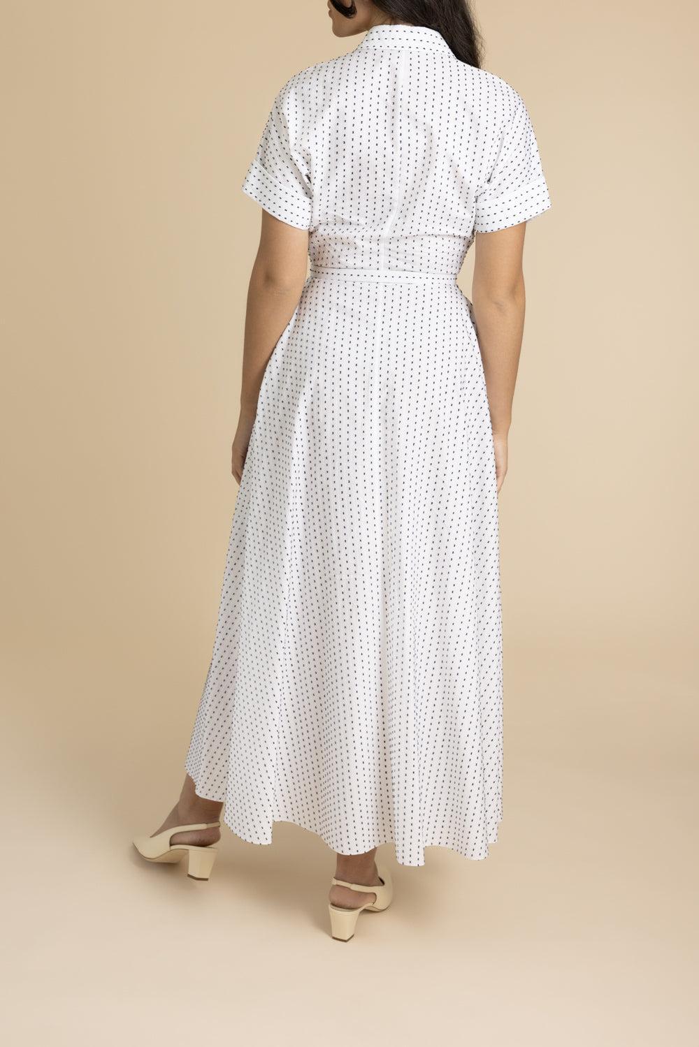 Sadie Dress-WHT/INK-4-CLOTHINGDRESSCASUAL-ADAM LIPPES