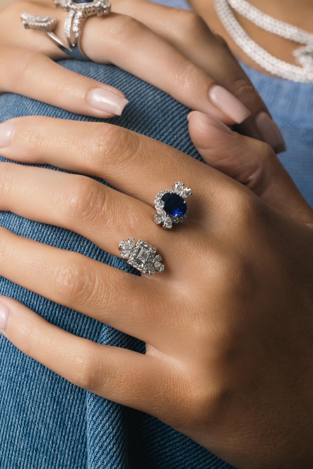Reign Supreme Stackable Ring-WHITE GOLD-6.5-JEWELRYFINE JEWELRING-YEPREM JEWELLERY