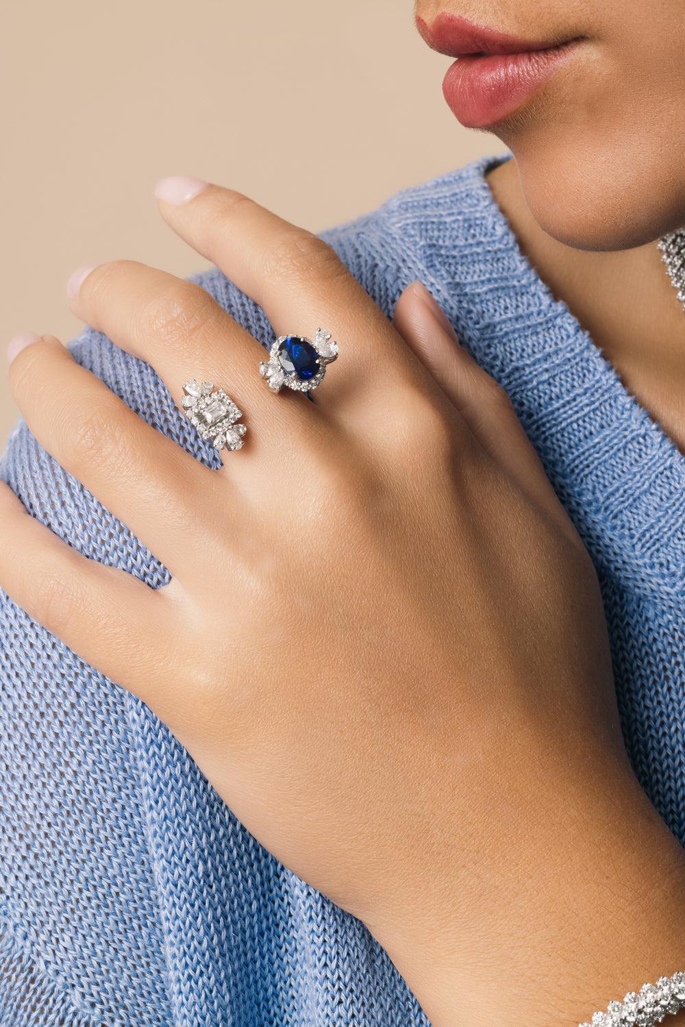 Reign Supreme Stackable Ring-WHITE GOLD-6.5-JEWELRYFINE JEWELRING-YEPREM JEWELLERY