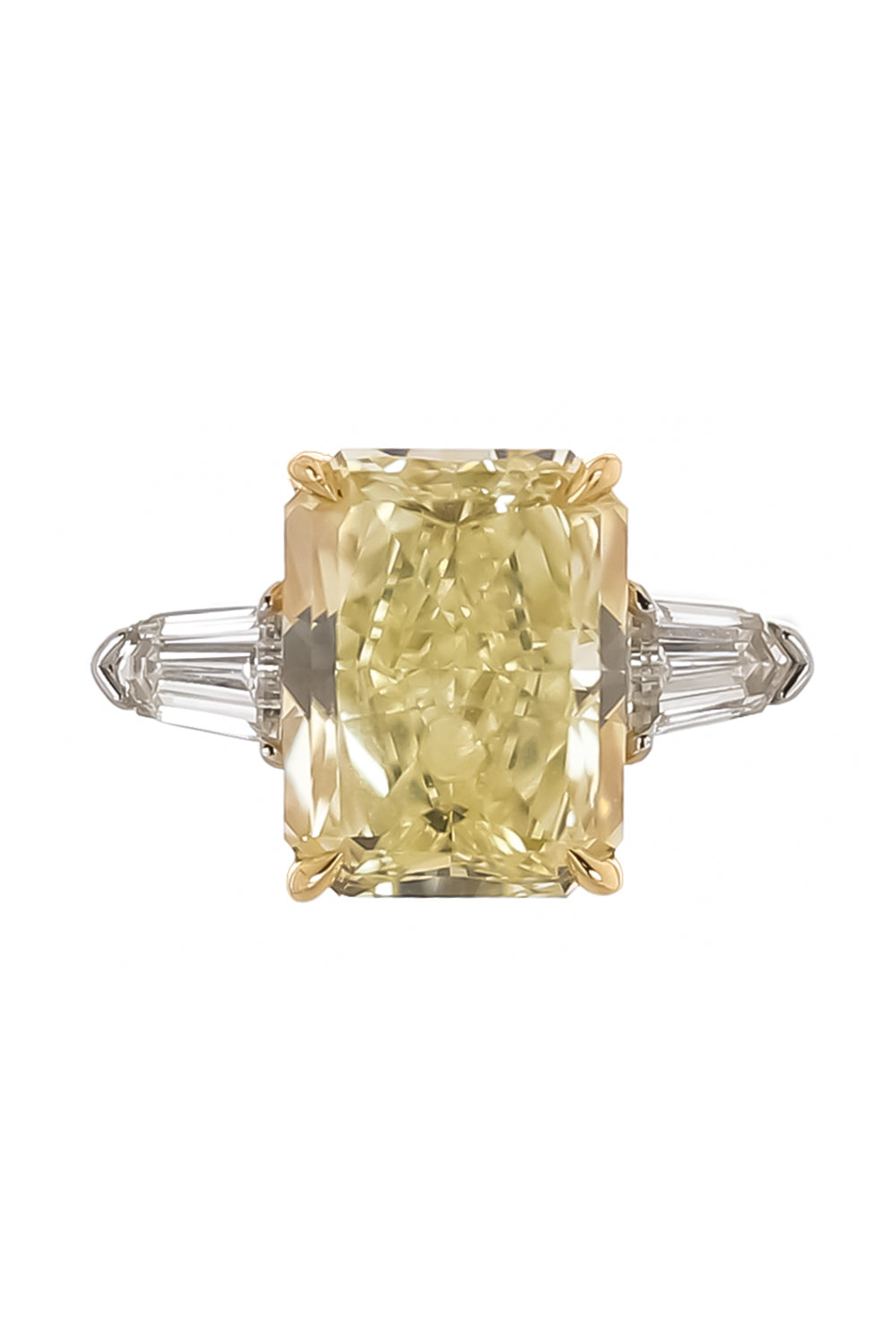 Yellow Diamond Radiant Bullet Ring