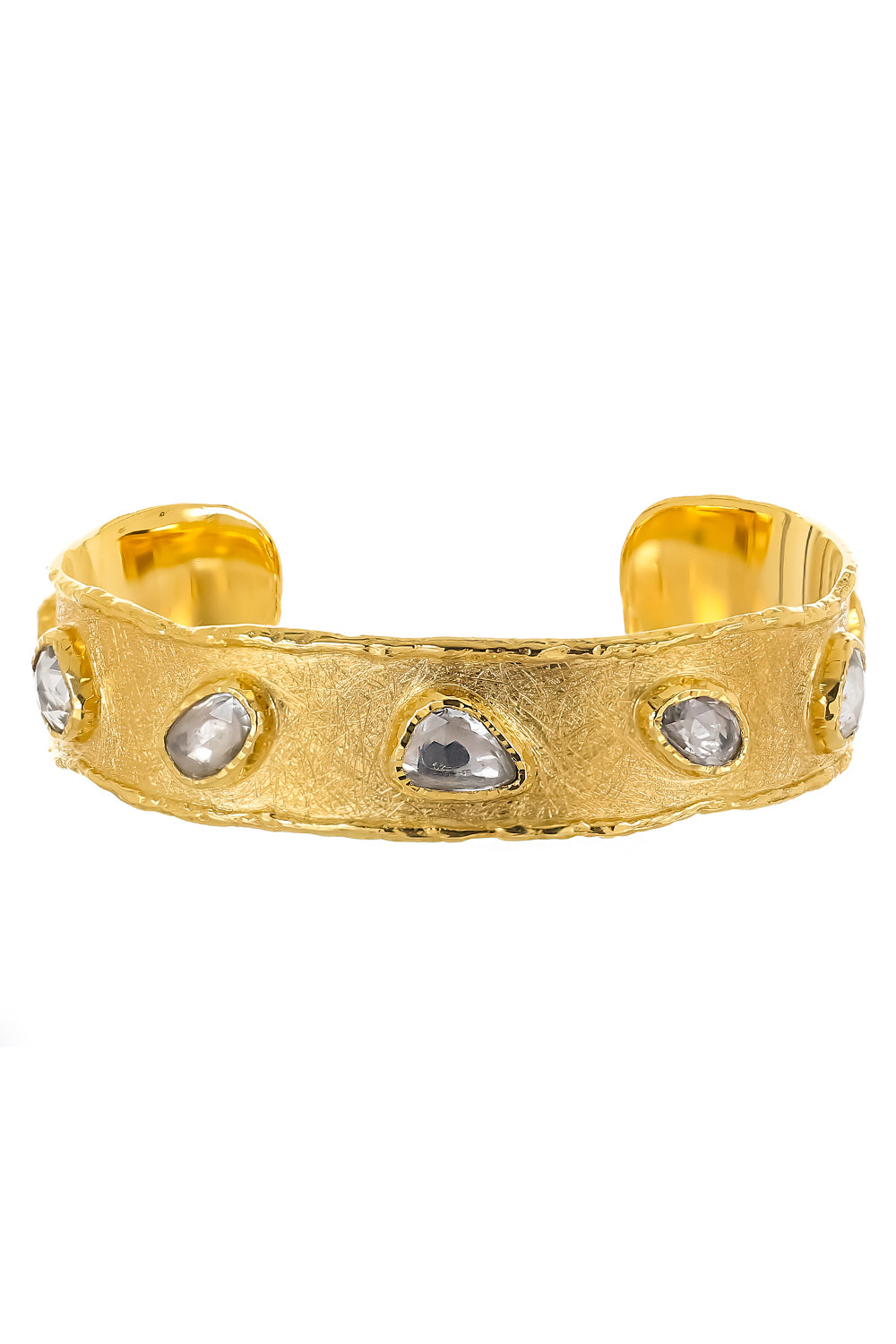 White Sapphire Cuff Bracelet