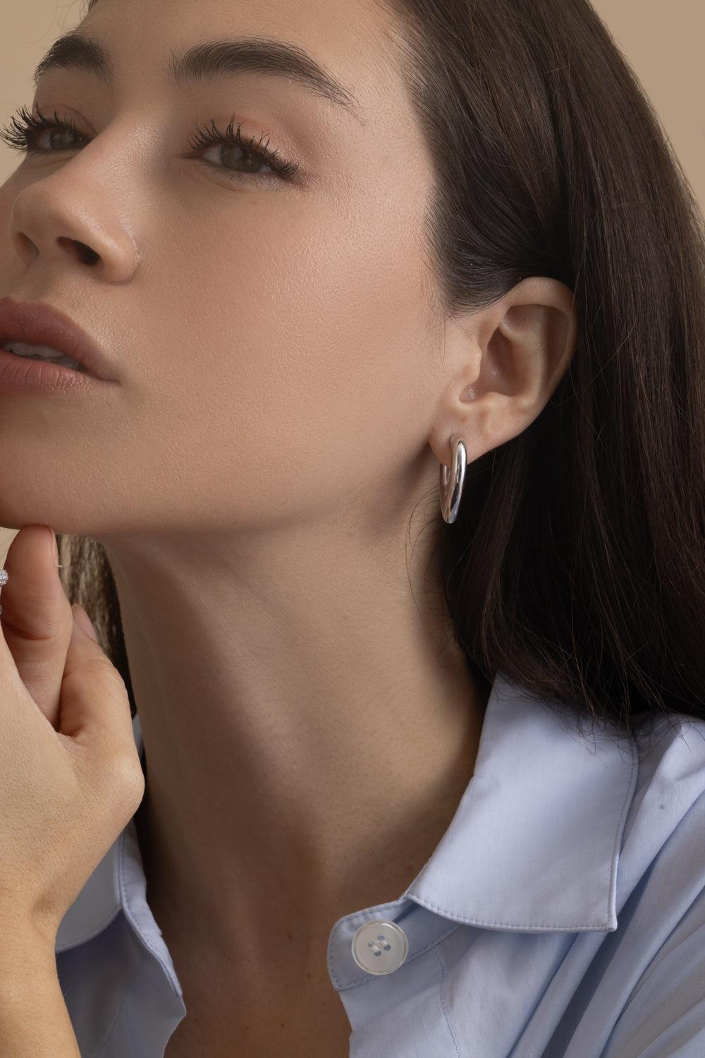 Medium Pave Teardrop Link Earrings-WHITE GOLD-M-JEWELRYFINE JEWELEARRING-ENGELBERT 1920