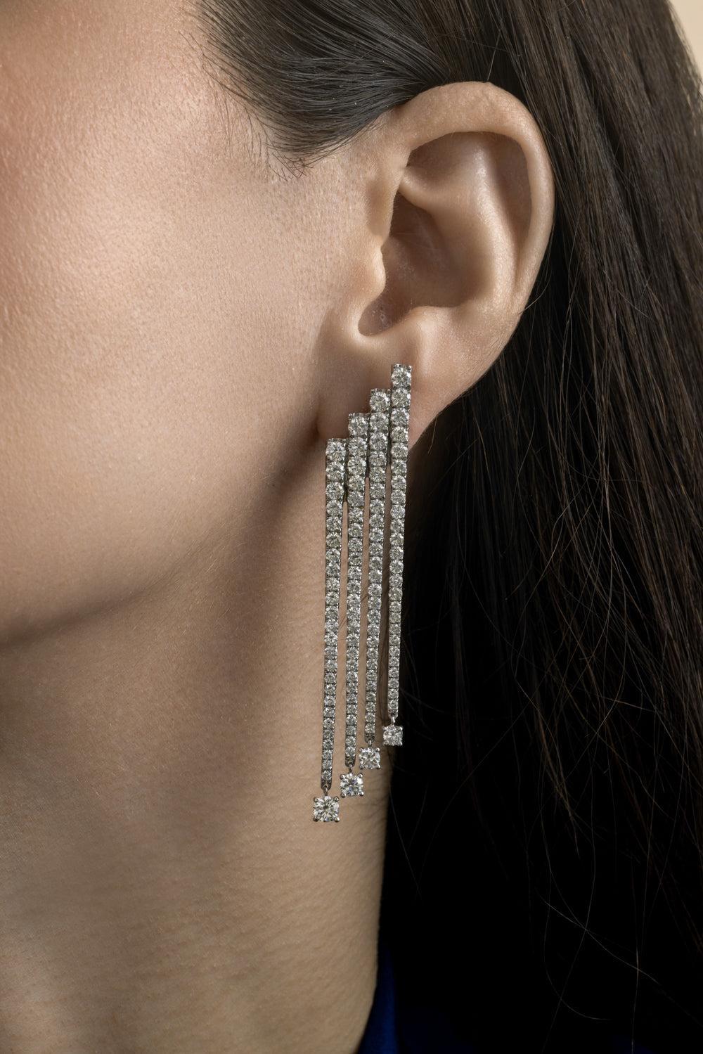 Diamond Drop Earrings-WHITE GOLD-JEWELRYFINE JEWELEARRING-STEFERE