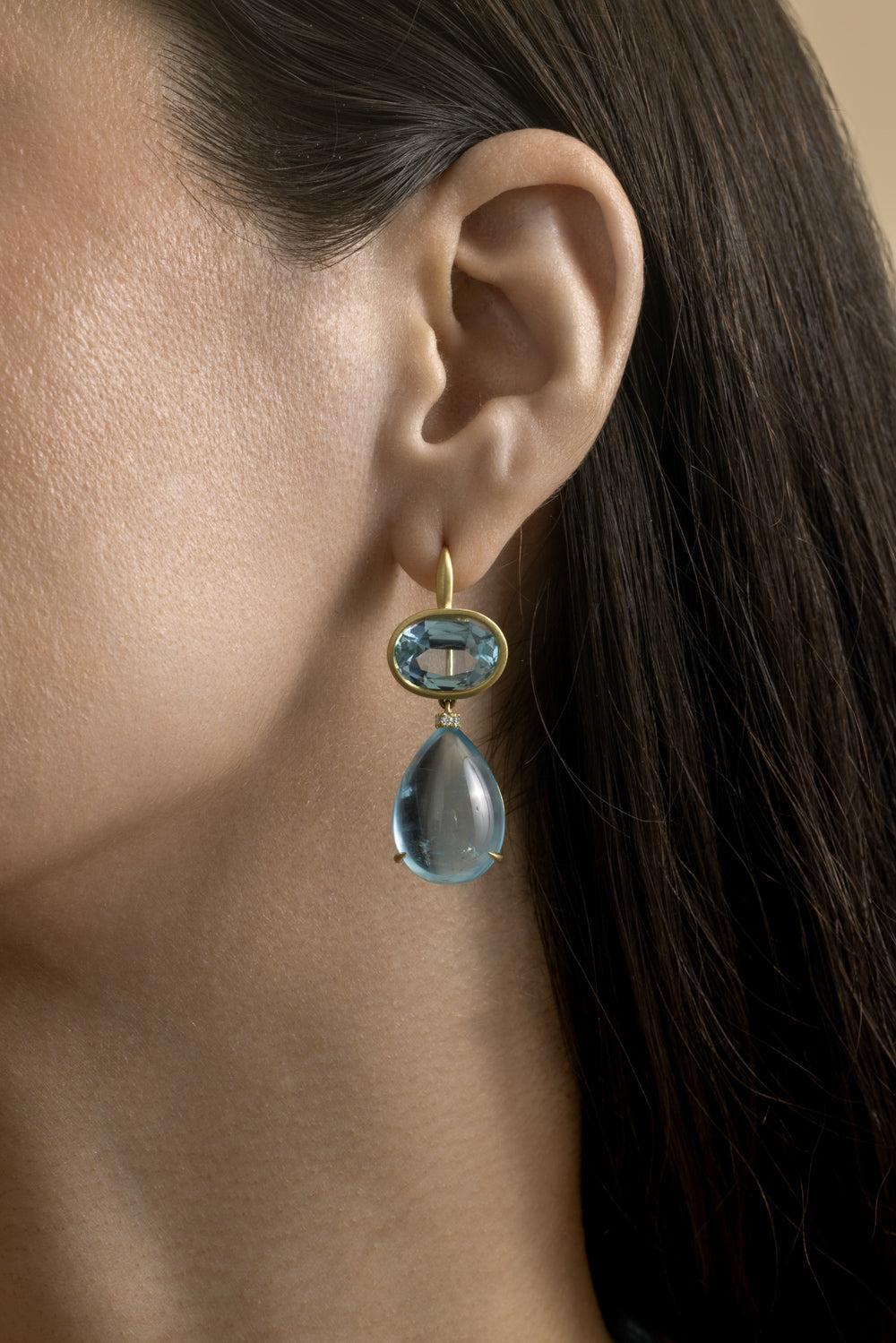 Aquamarine Gemmy Drop Earrings-YELLOW GOLD-JEWELRYFINE JEWELEARRING-LEIGH MAXWELL