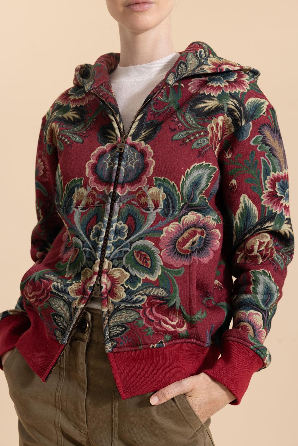 Zip Sweatshirt-BORDEAUX-XS-CLOTHINGJACKETCASUAL-ETRO