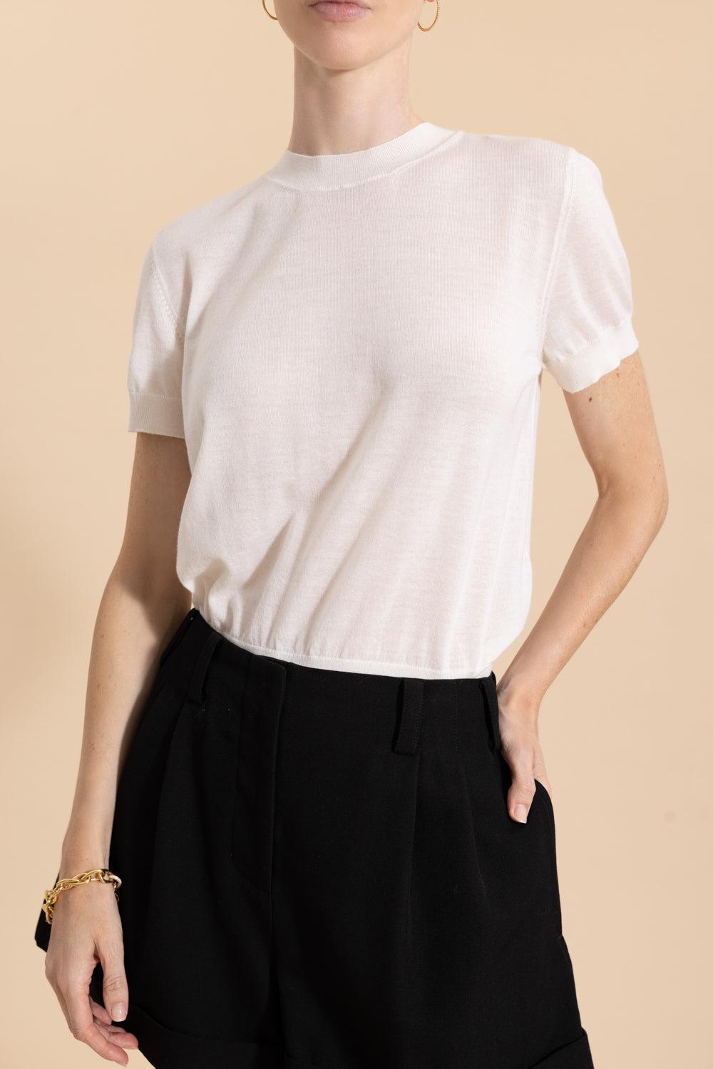 Short Sleeves Sweater-ECRU-XS-CLOTHINGTOPKNITS-GIVENCHY