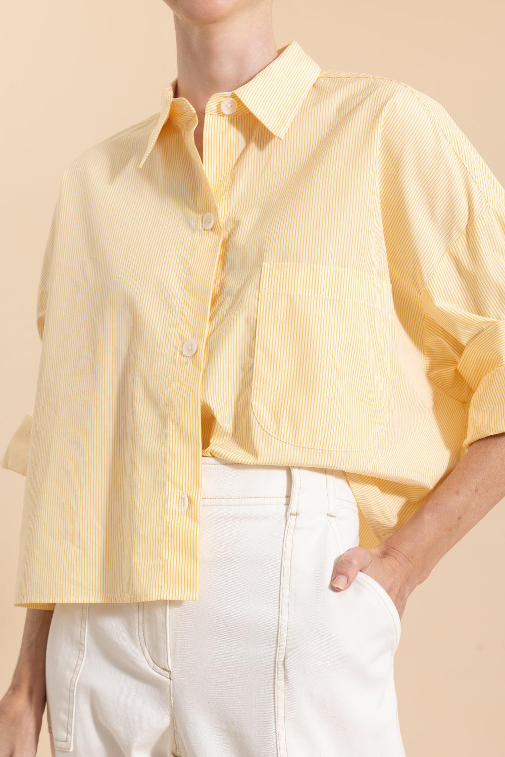 Next Ex Shirt - Ivory Yellow-IVOR/YEL-M/L-CLOTHINGTOPBLOUSE-TWP
