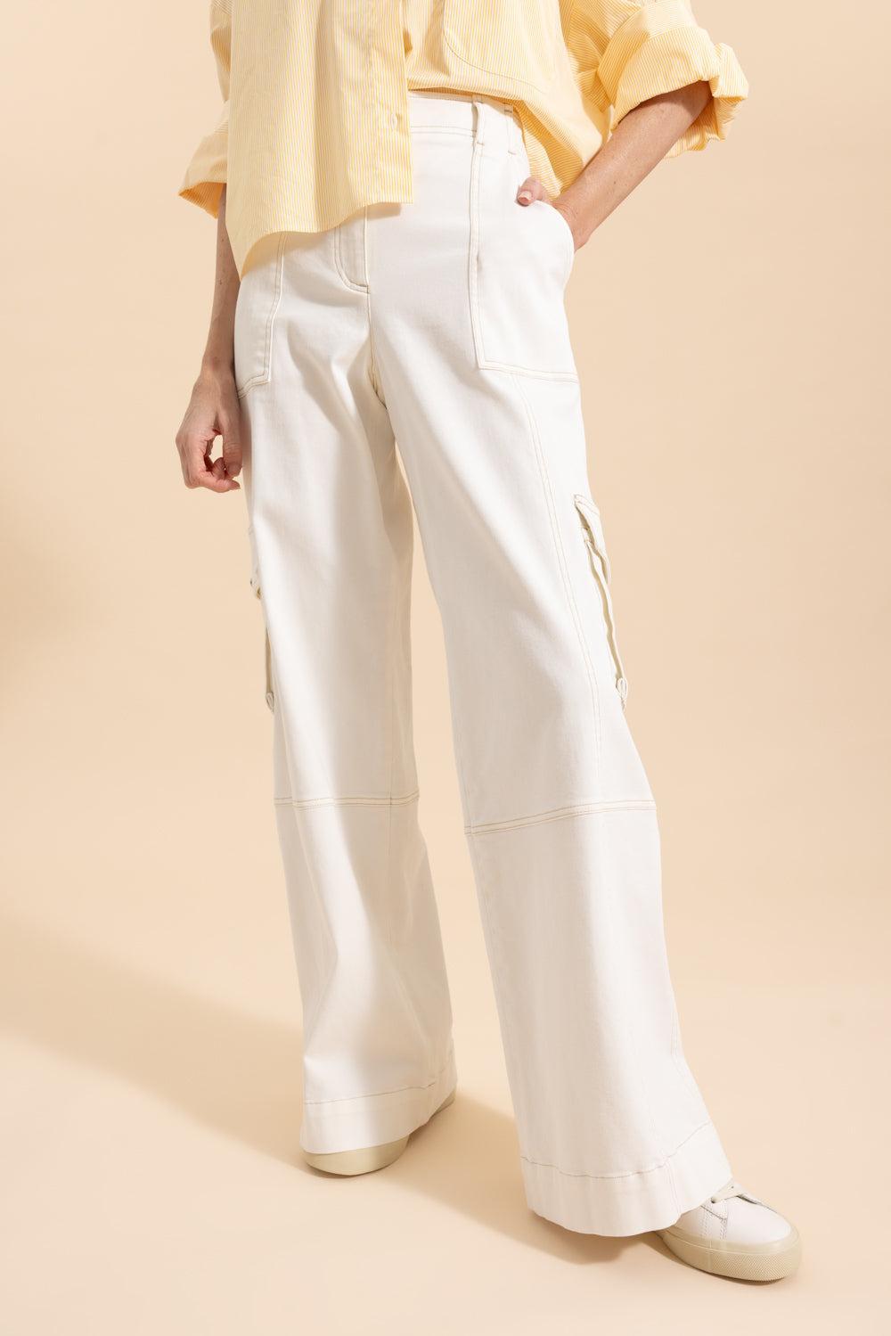 Coop Cargo Pocket Pants-IVORY-0-CLOTHINGPANTCASUAL-TWP