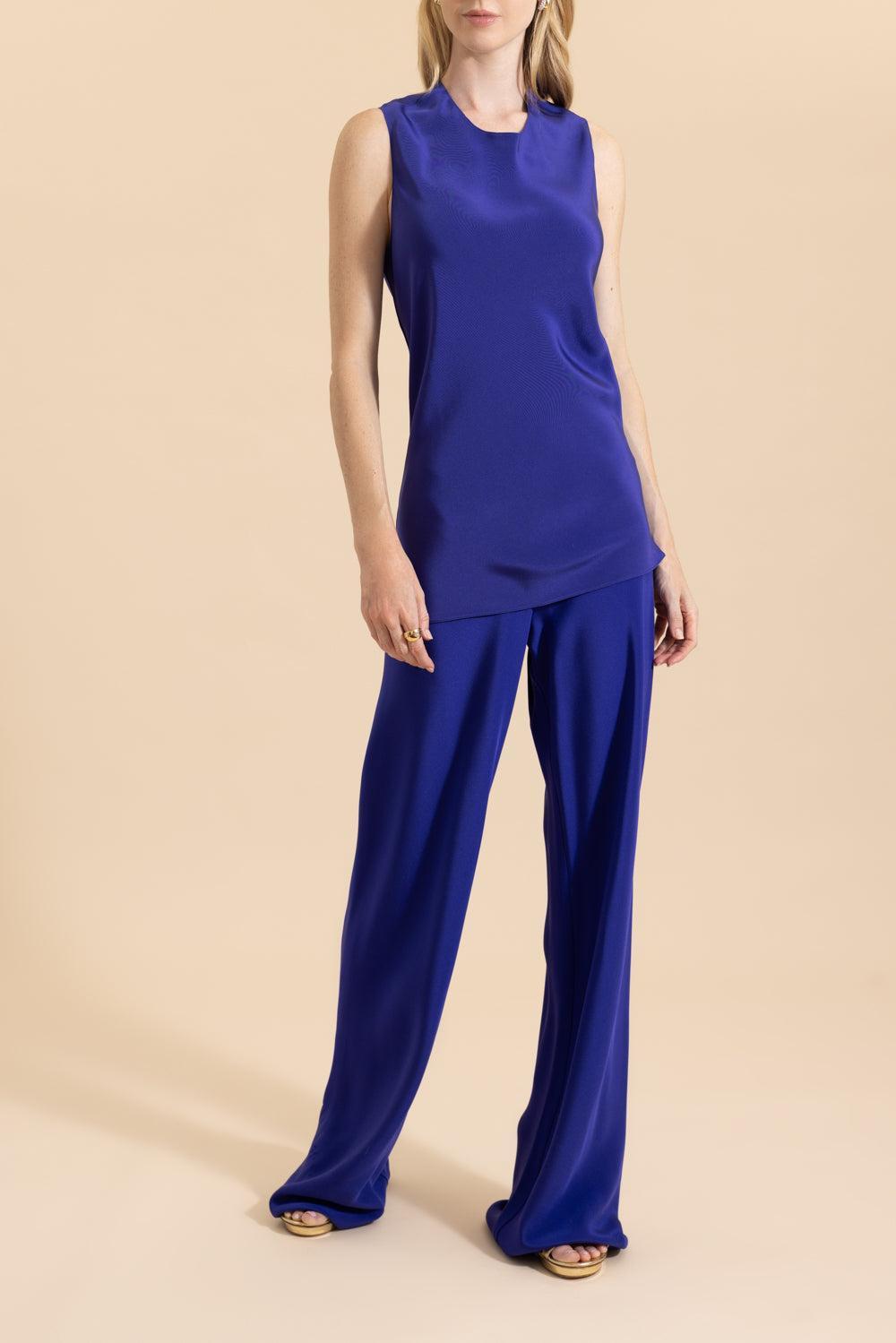 Bias Wide Leg Pant - Sappho Blue-SAPHBLUE-P-CLOTHINGPANTWIDE LEG-PETER COHEN