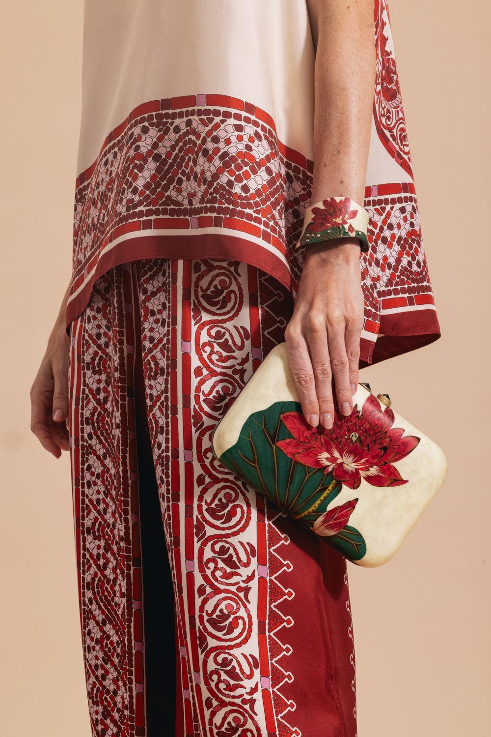 Gartnet Marquetry Lotus Flower Clutch-YELLOW GOLD-JEWELRYFINE JEWELMISC-SILVIA FURMANOVICH