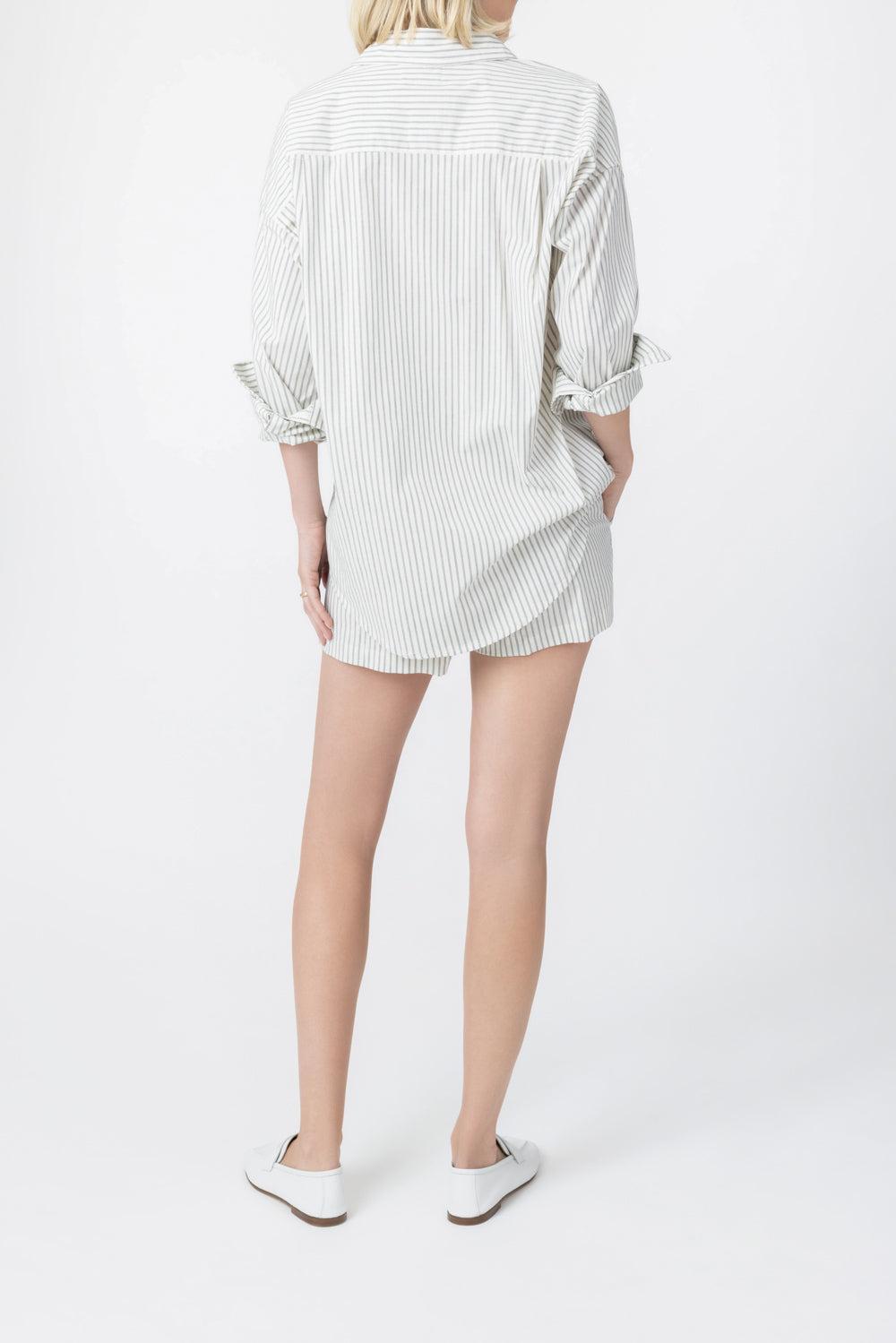 Flutter Short - Ivory Black Stripe-STRIPE-1-CLOTHINGPANTSHORT-The Lady & The Sailor x Marissa Collections