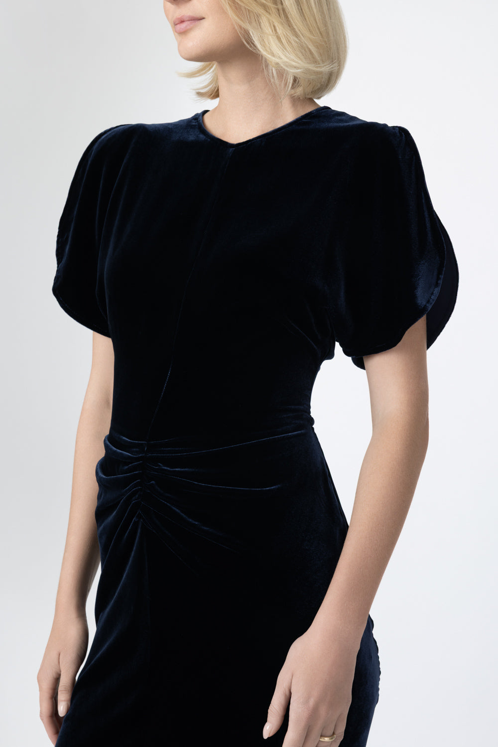 Bela Midi Dress-BLUE-2-CLOTHINGDRESSCASUAL-VICTORIA BECKHAM