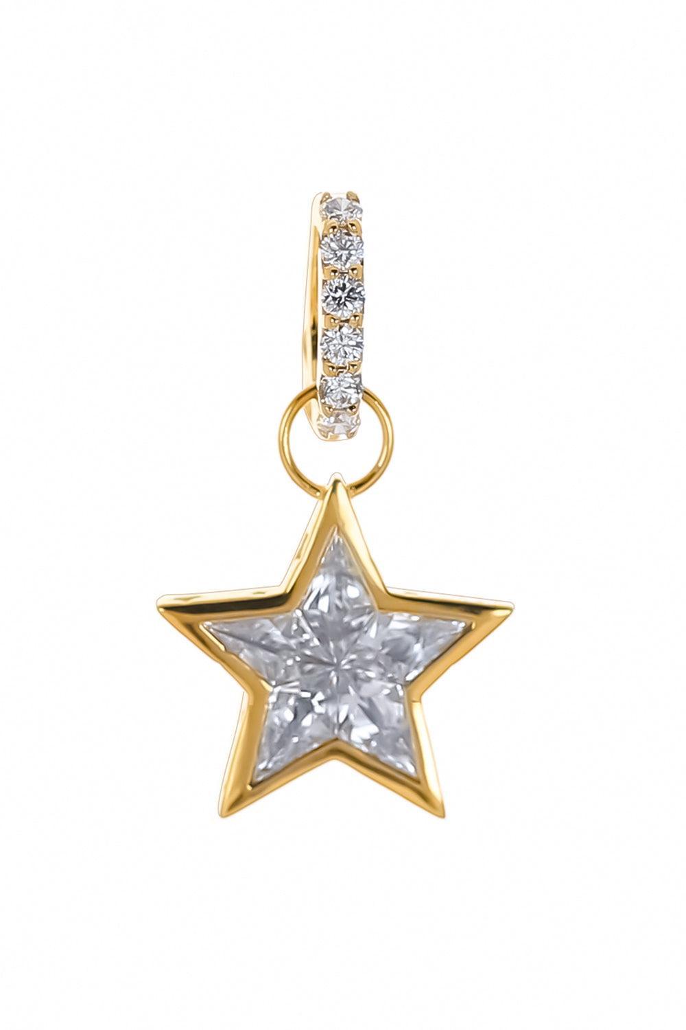 Diamond Baby Kite Star Pendant-YELLOW GOLD-JEWELRYFINE JEWELPENDANT-BUDDHA MAMA