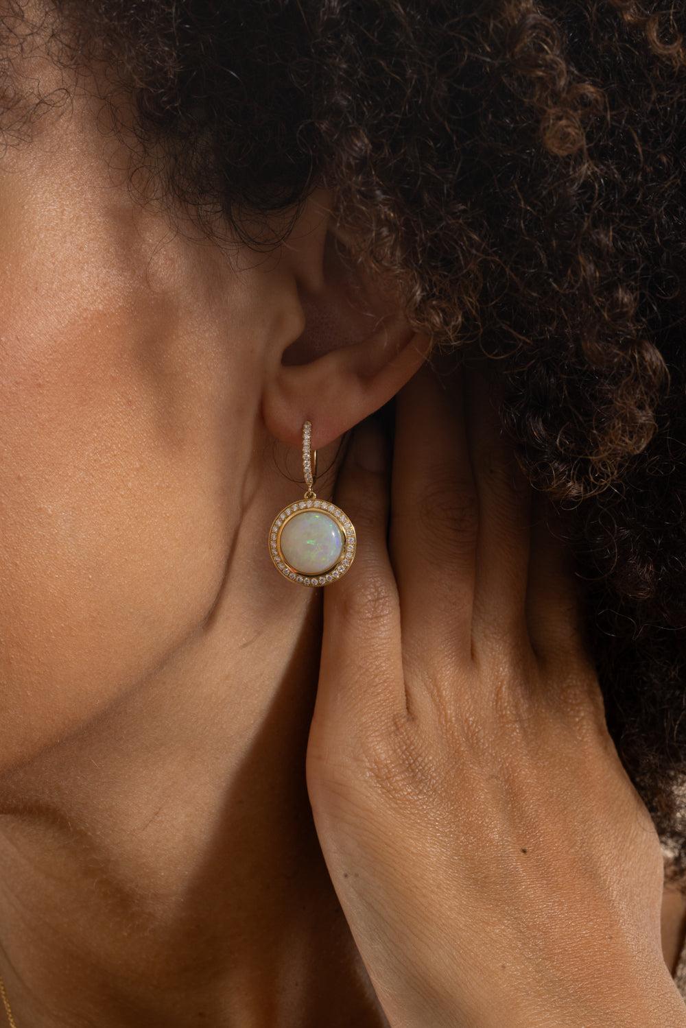 Australian Opal Drop Earrings-YELLOW GOLD-JEWELRYFINE JEWELEARRING-LISA NIK