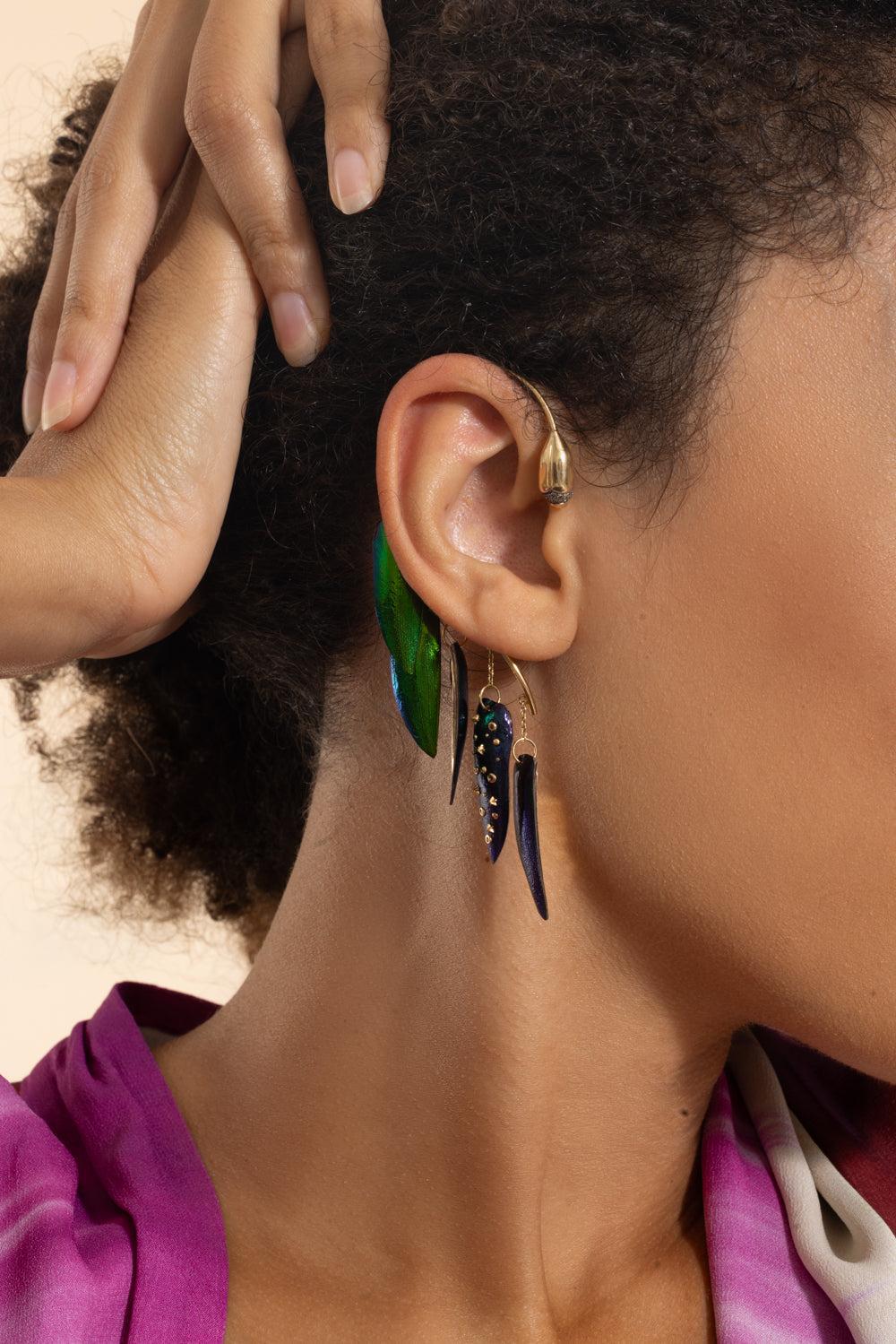 Scarab Earcuff-YELLOW GOLD-JEWELRYFINE JEWELEARRING-BIBI VAN DER VELDEN