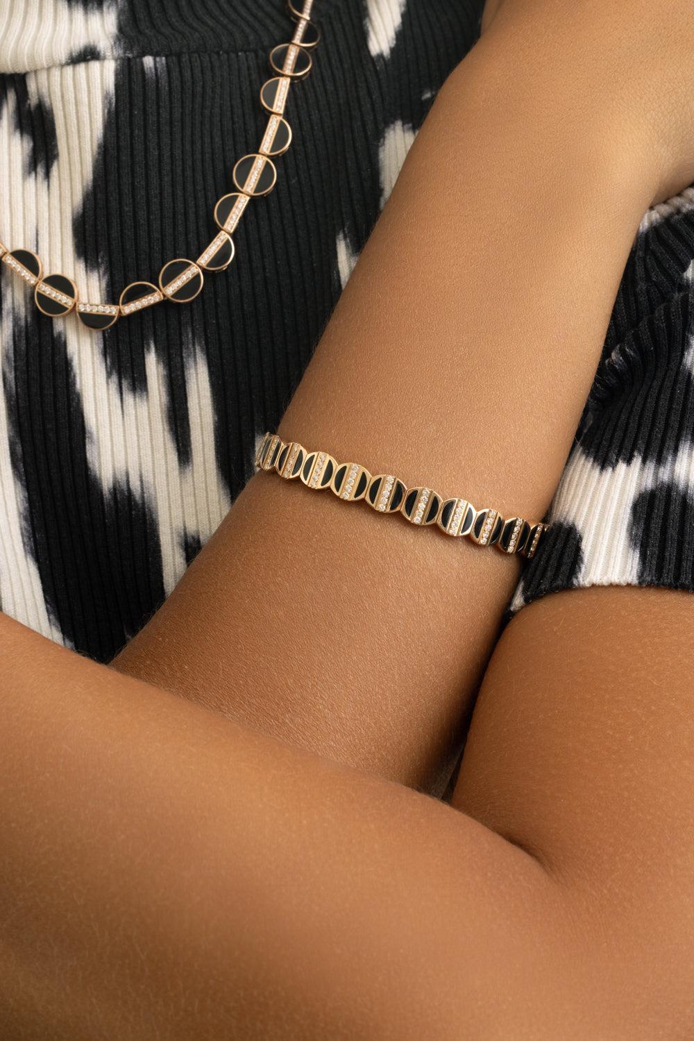 Diamond Elixer Evolve Bracelet-ROSE GOLD-JEWELRYFINE JEWELBRACELET O-ALESSA JEWELRY