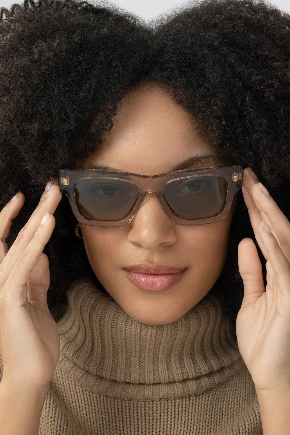 Square Cat Eye Sunglasses-BROWN-ACCESSORIESUNGLASSES-GUCCI