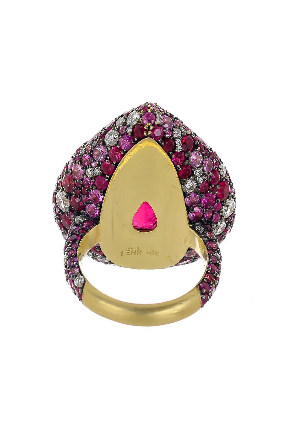 Rubellite Ruby Diamond Ring-YELLOW GOLD-7.25-JEWELRYFINE JEWELRING-JARED LEHR