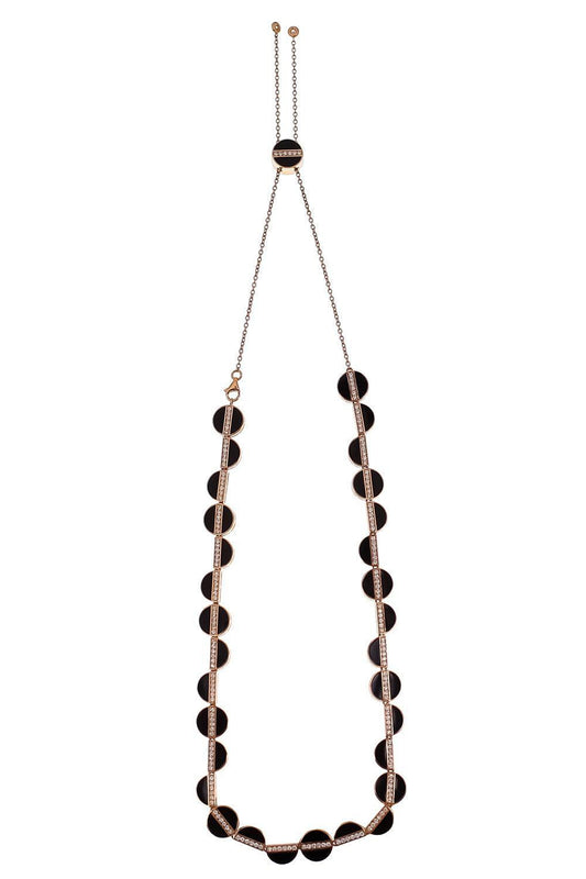 Diamond Enamel Elixer Necklace-ROSE GOLD-JEWELRYFINE JEWELNECKLACE O-ALESSA JEWELRY