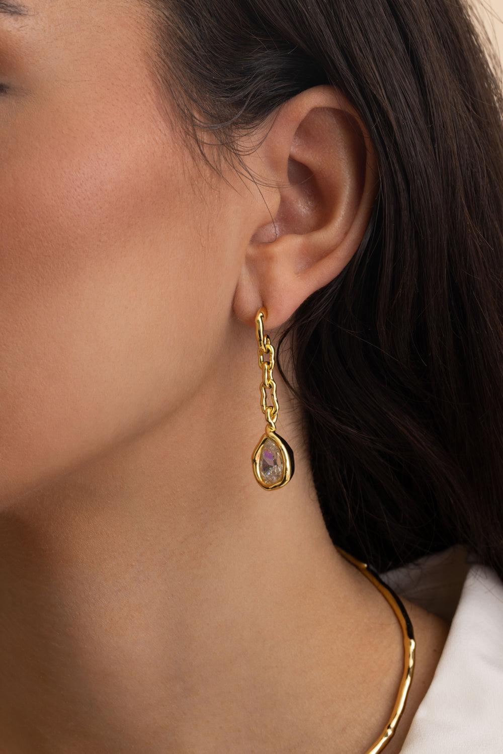 Crystal Solanales Spear Linear Earrings-YELLOW-JEWELRYBOUTIQUEEARRING-ALEXIS BITTAR