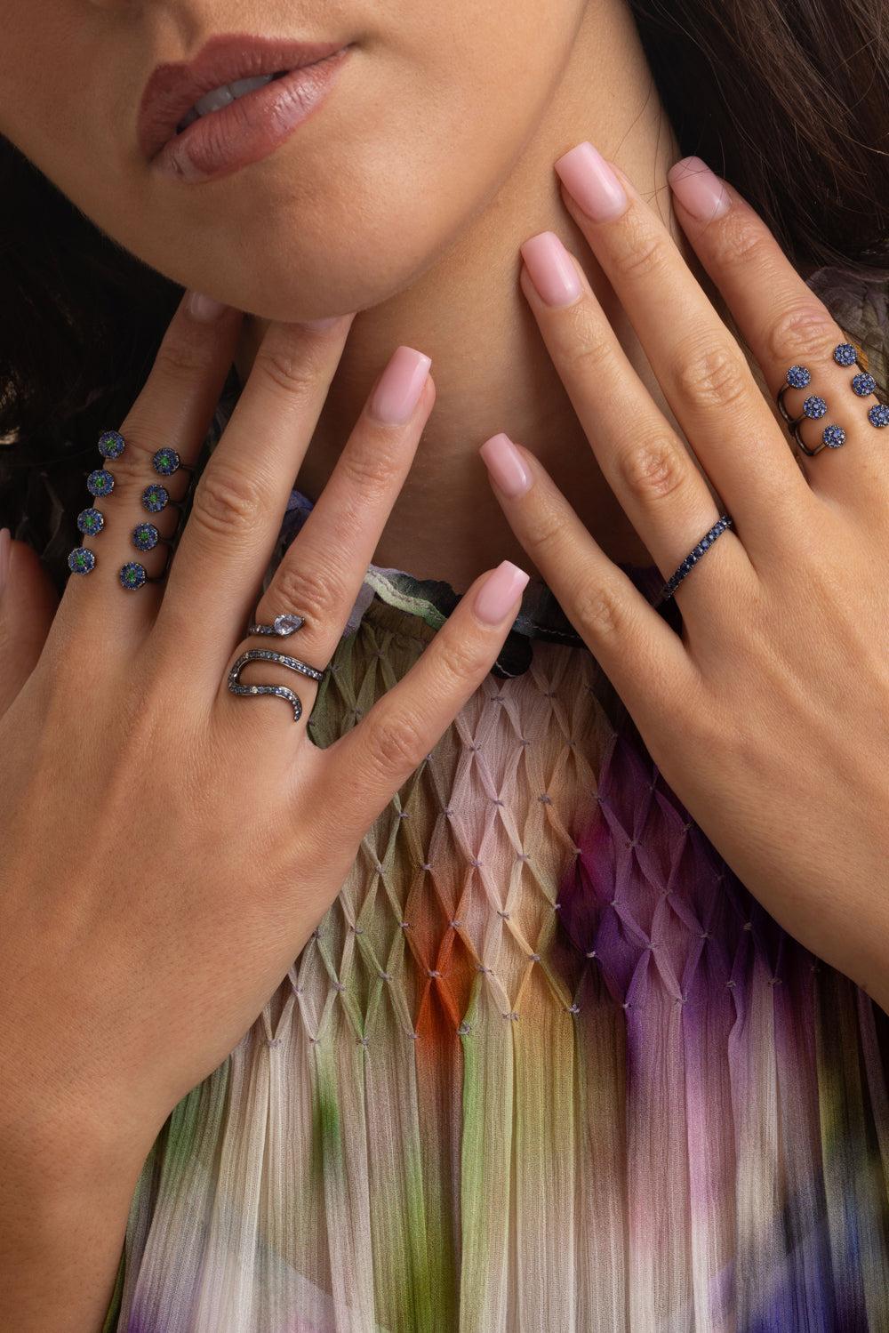 Blue Sapphire Aurore Ring-WHITE GOLD-6-JEWELRYFINE JEWELRING-STEFERE