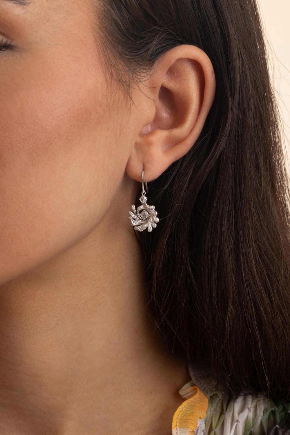 Diamond Tidal Ocean Spray Earrings-WHITE GOLD-JEWELRYFINE JEWELEARRING-NEHA DANI