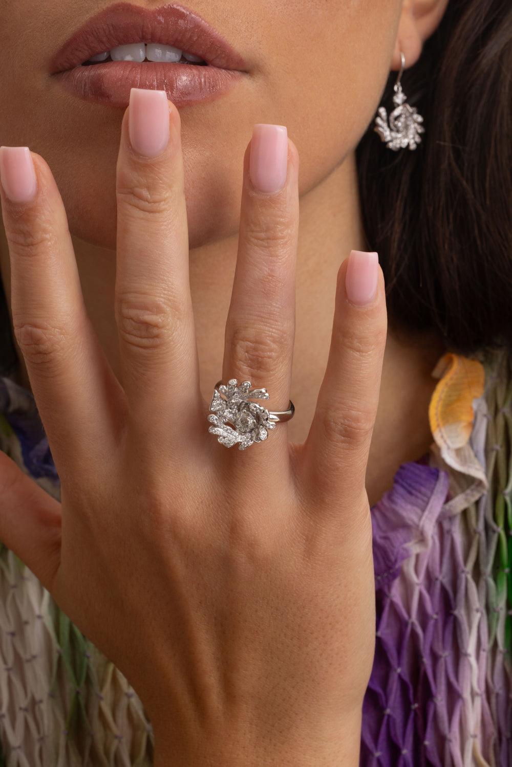 Mixed Diamond Tidal Ocean Spray Ring-WHITE GOLD-6-JEWELRYFINE JEWELRING-NEHA DANI