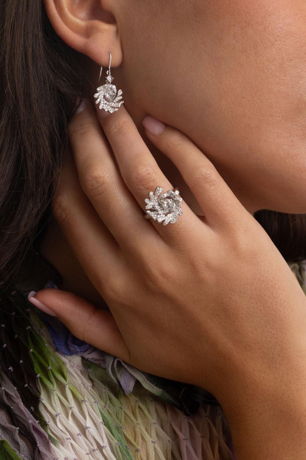 Mixed Diamond Tidal Ocean Spray Ring-WHITE GOLD-6-JEWELRYFINE JEWELRING-NEHA DANI